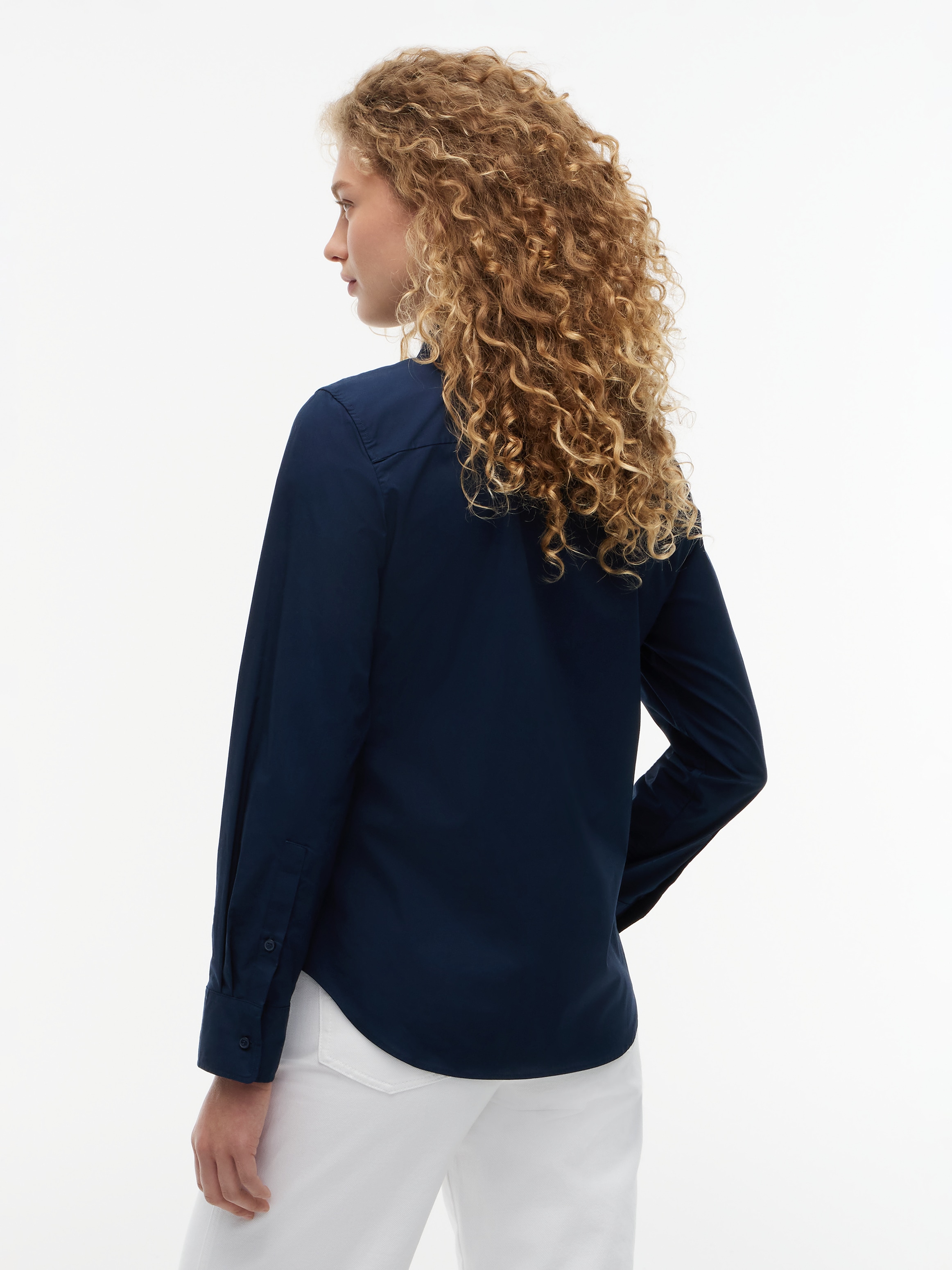Tommy Hilfiger Blouse chemise »STRETCH REGULAR LS SHIRT« avec logo Tommy Hilfiger brodé, coupe régulière