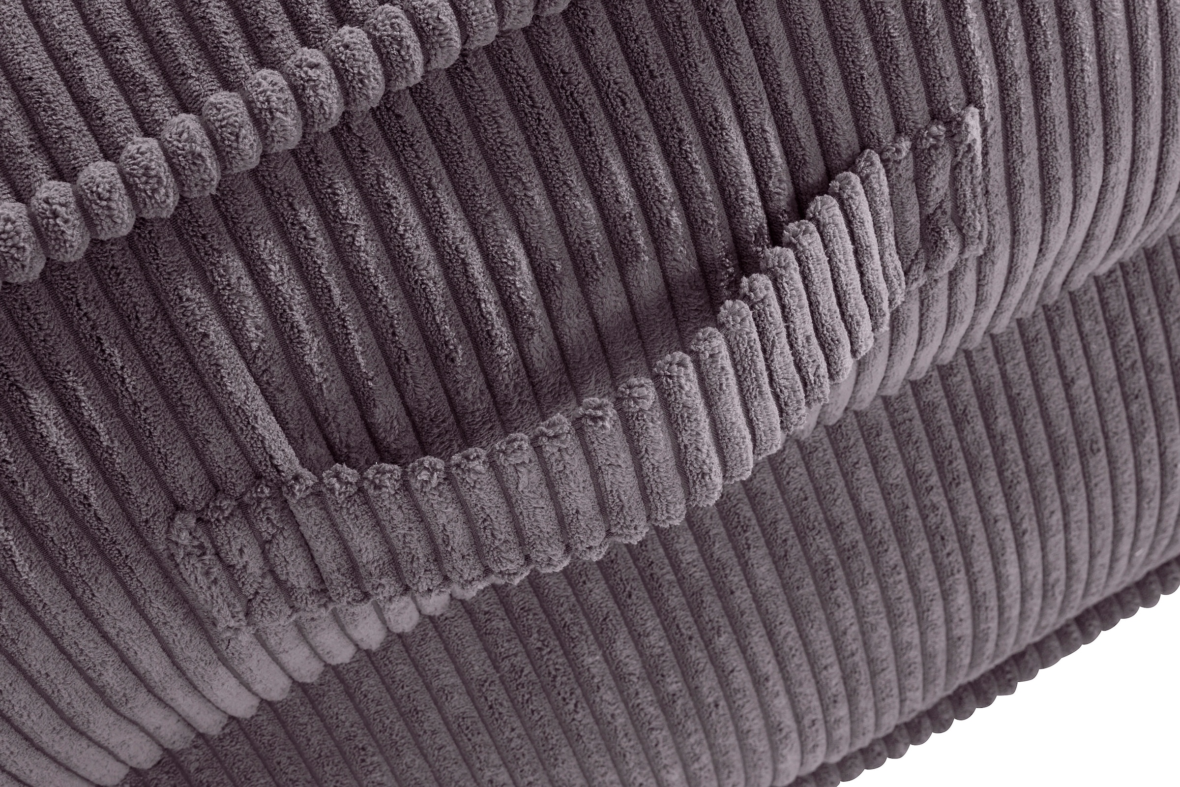INOSIGN Sessel »Pia« Loungesessel aus Cord, in 2 Grössen, Pouf-Funktion.