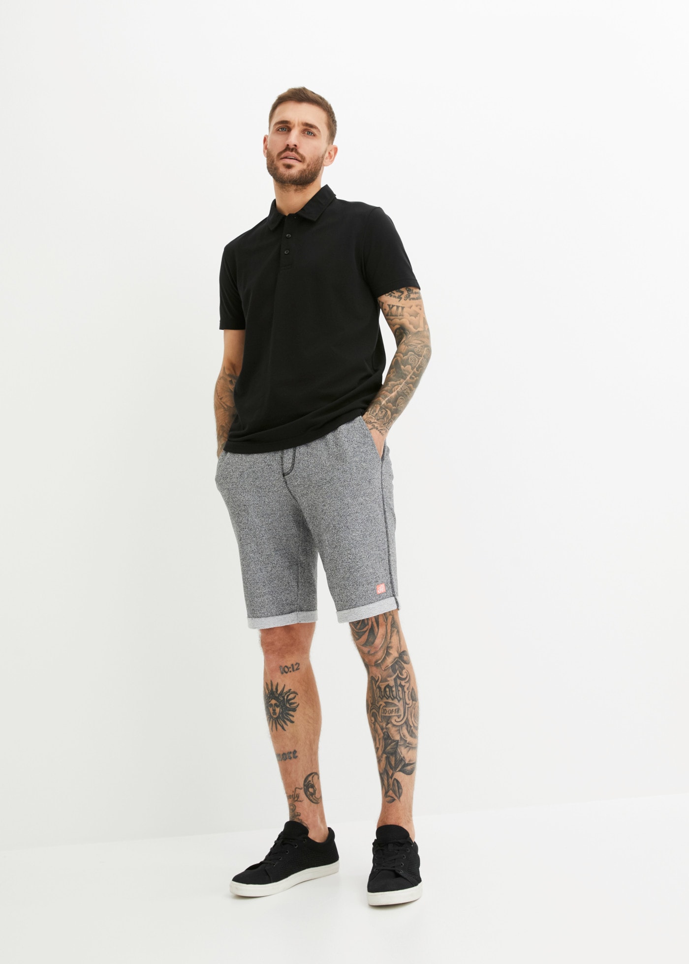 bonprix Polo forme basique, mélange de coton, col