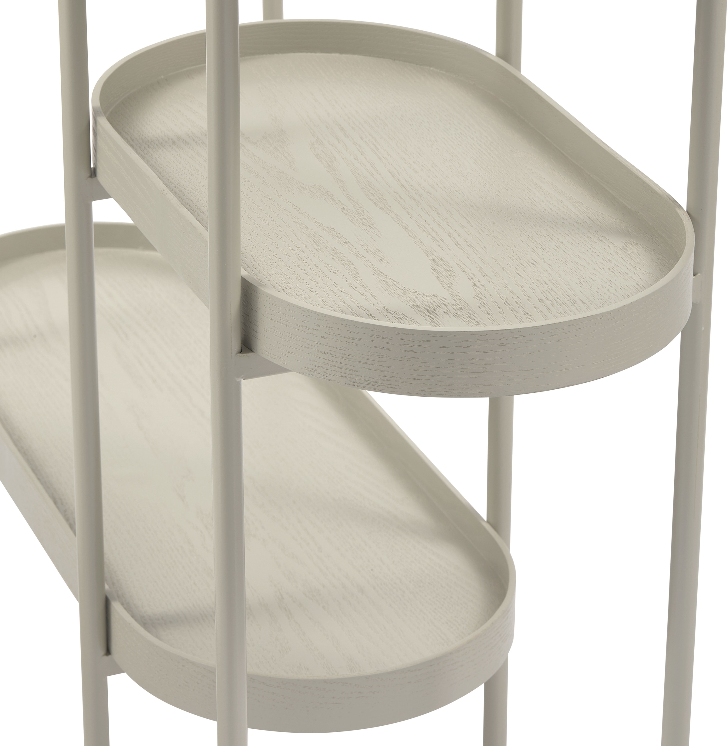 WOOOD Table d'appoint »Noan aus MDF mit pulverbeschichtetem Metallgestell, 90 x 28 x 80 cm« capacité de charge 5 kg par niveau, tube de cadre Ø 1,5 cm