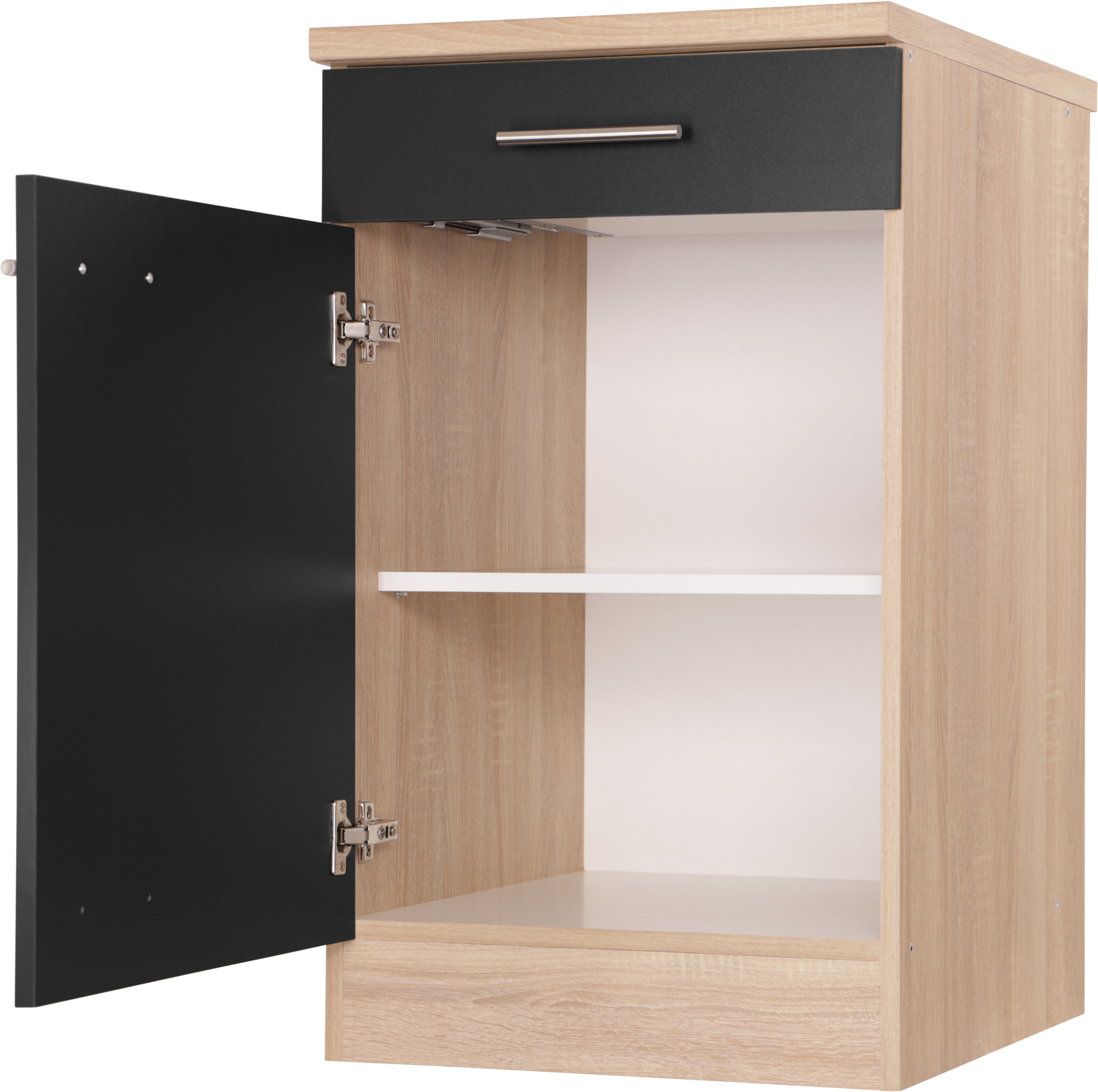 RESPEKTA Armoire basse »Merle« Breite 50 cm, Soft-Close, Griffe aus Metall, 85 cm Arbeitshöhe