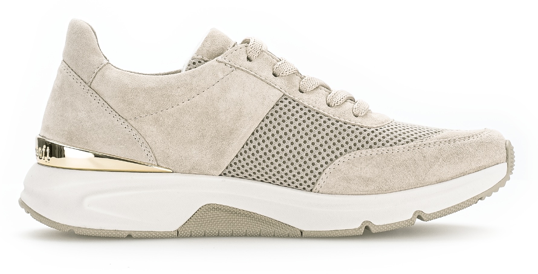 rollingsoft Baskets compensées  chaussure de loisirs, chaussure basse, chaussure à lacets, logo au talon