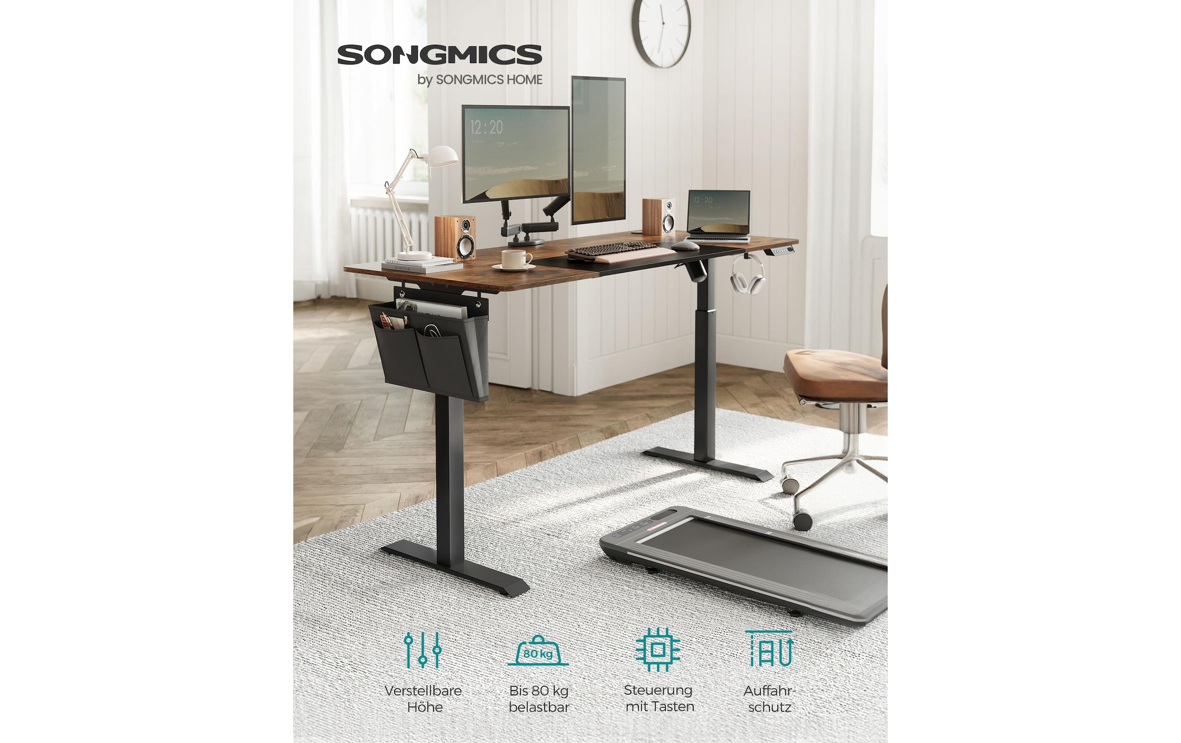 SONGMICS Stehtisch »Vintagebraun – 160 x 70 cm«