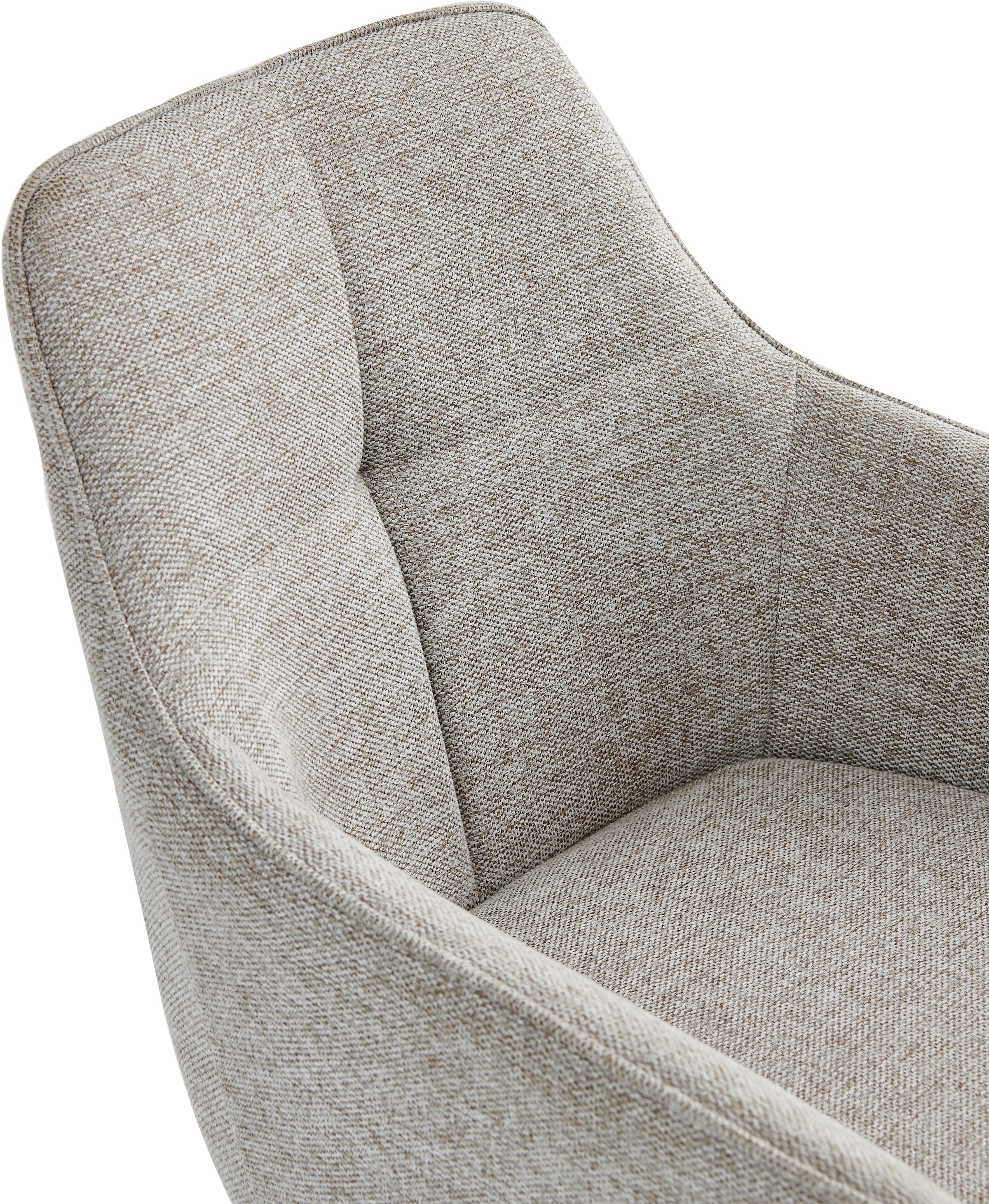 HELA Chaise avec accoudoirs »VERONA« (Ensemble) 2 cuisfauteuil, panier à ressorts, structure tube rond, 4 pieds, rembourré, accoudoirs