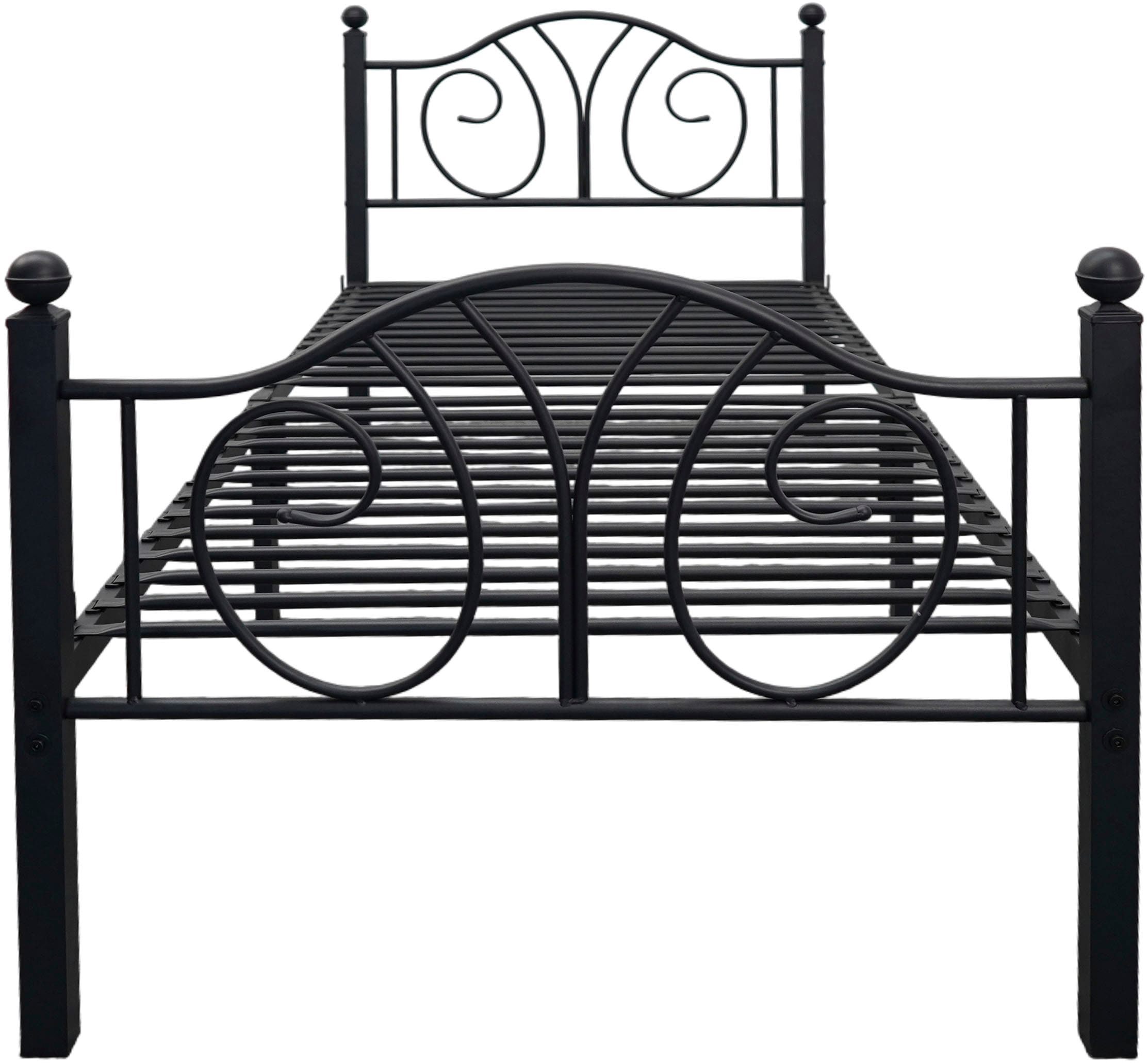 GOODproduct Metallbett »LUND Landhausbett Bett Märchenbett Prinzessinbett« Träume wie im Märchen: Dein romantisches Metallbett in 2 Breiten