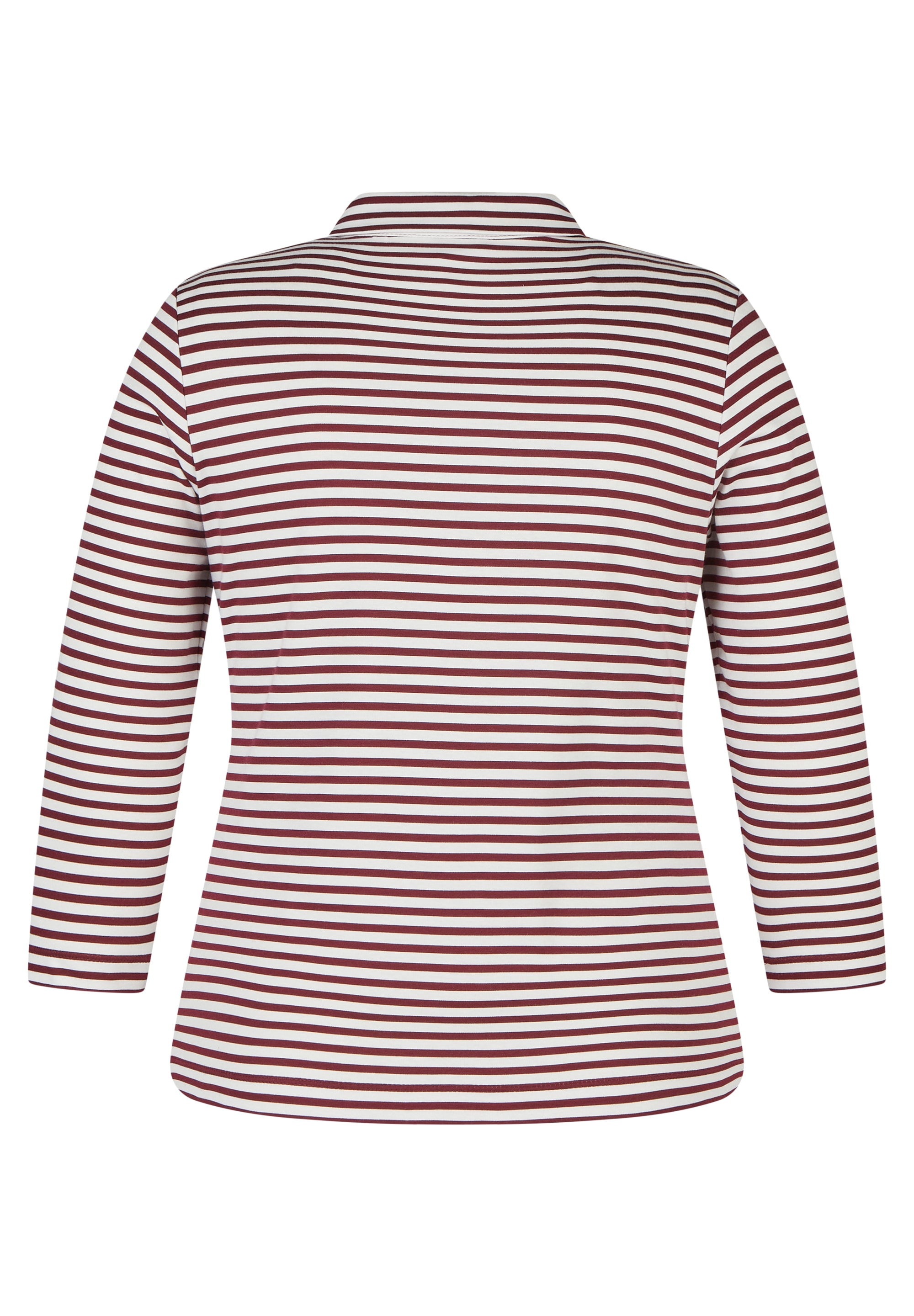 Rabe T-shirt à manches 3/4 avec col de chemise et fermeture éclair