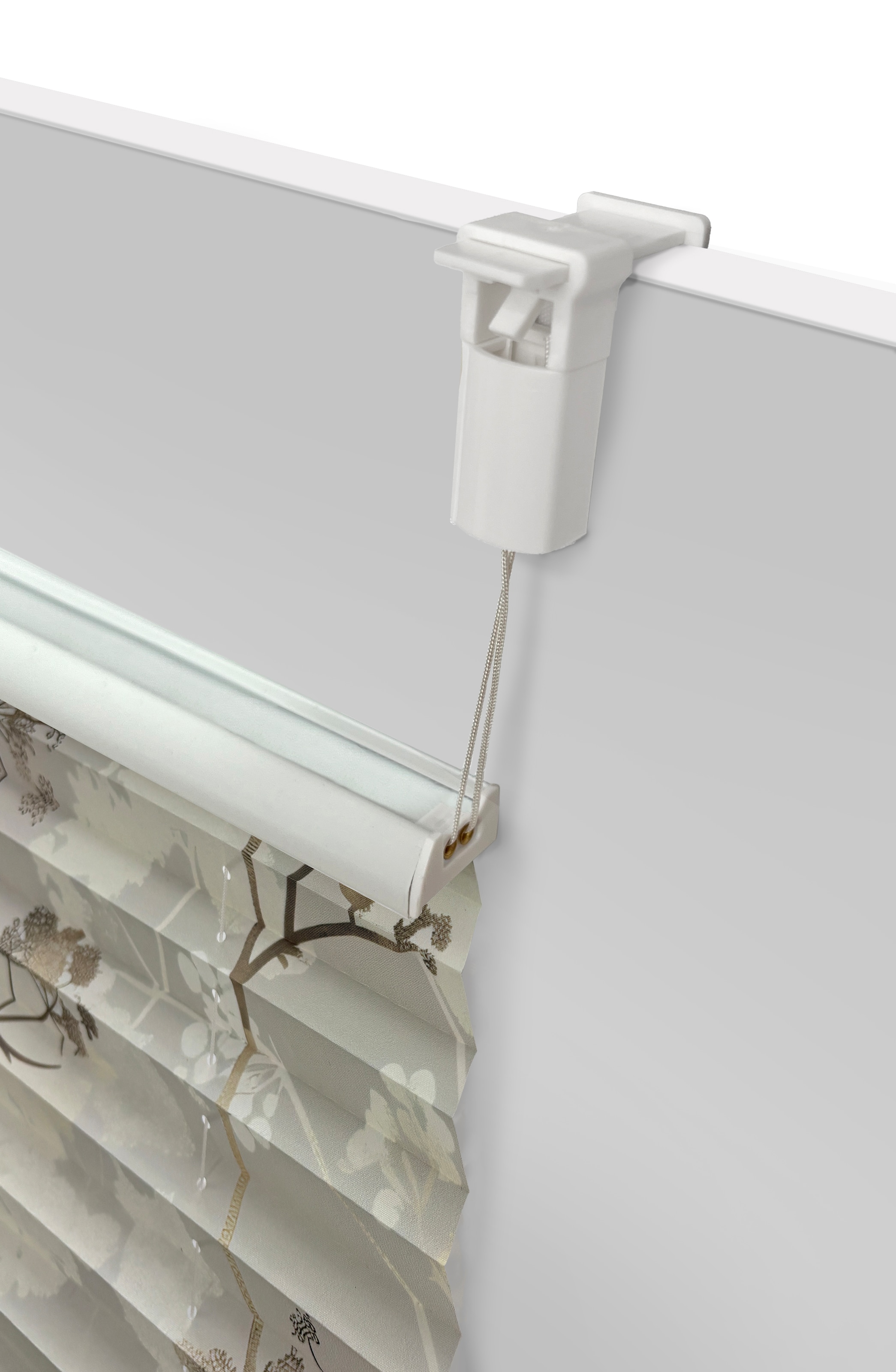 GOODproduct Plissee »MYNNI« Lichtschutz ohne Bohren verspannt florales Muster, Sonnenschutz, für Tür & Fenster- NEUHEIT