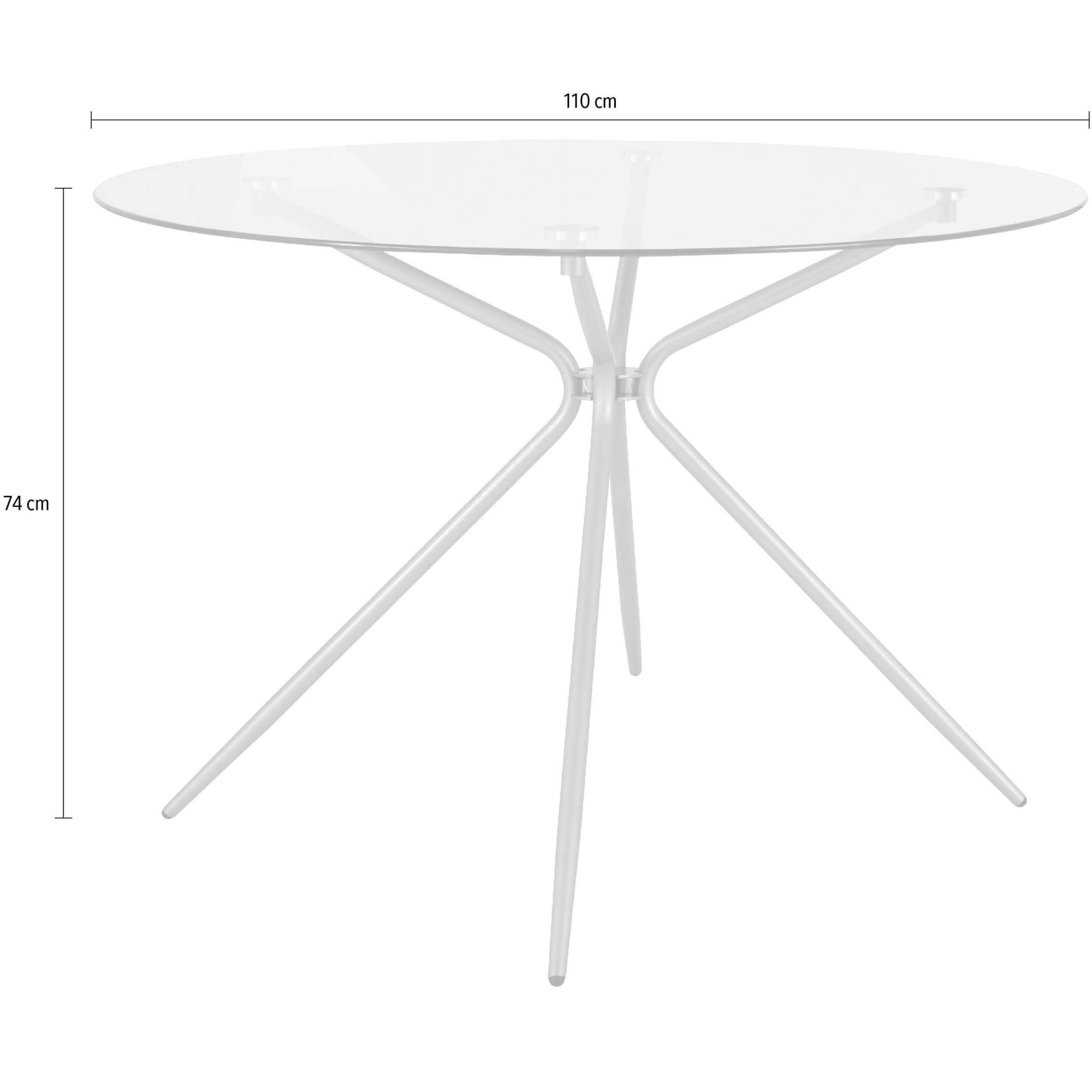 GOODproduct Esstisch »Silvi, TOPSELLER!« Esstisch, Glastisch, Küchentisch, OTTOs Choice,  rund, Ø110 cm, Metallgestell