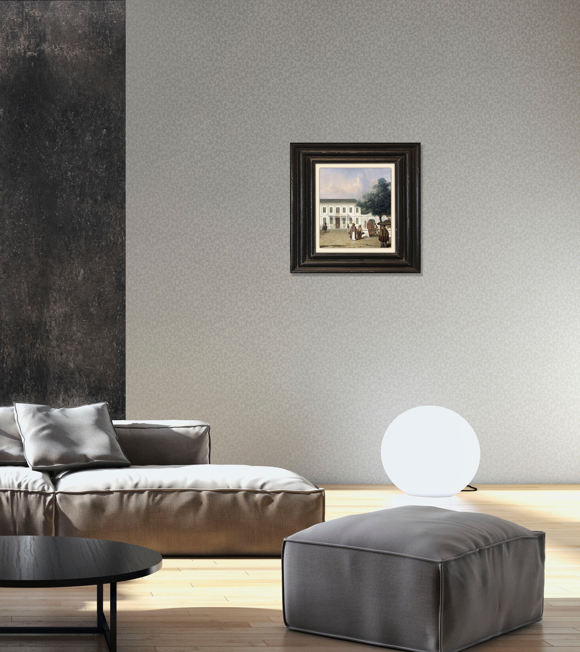 queence Leinwandbild »Gebäude« Gebäude | Himmel | Historische Persönlichkeiten | Kunst Premium-Leinwandstoff, Handarbeit aus Deutschland, 40x40cm