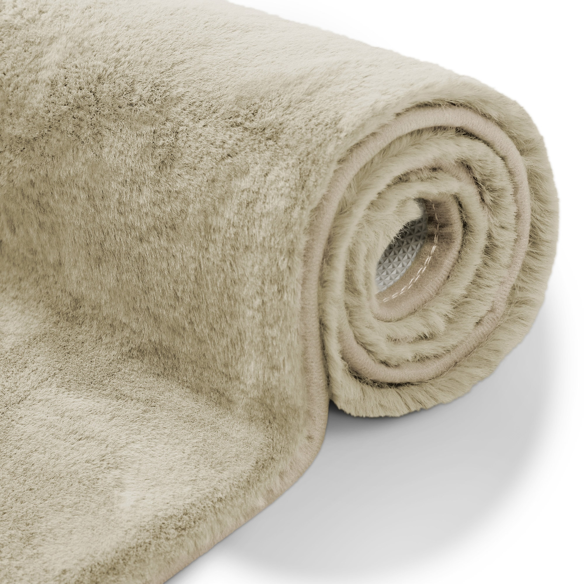 GOODproduct Tapis de bain »Lennja« Höhe 25 mm Badteppich, getuftet, Uni, antirutsch, flauschig  wie Kaninchenfell