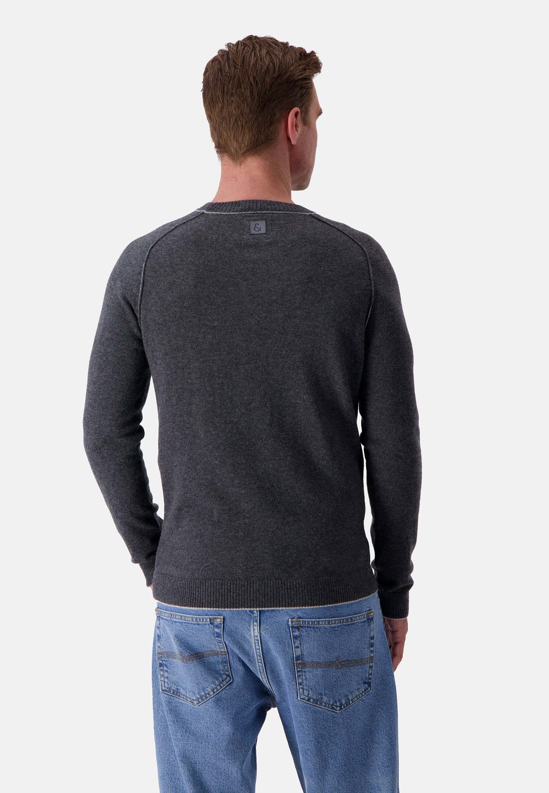 colours & sons Strickpullover »colours & sons Pullover Roundneck-Merino Blend«