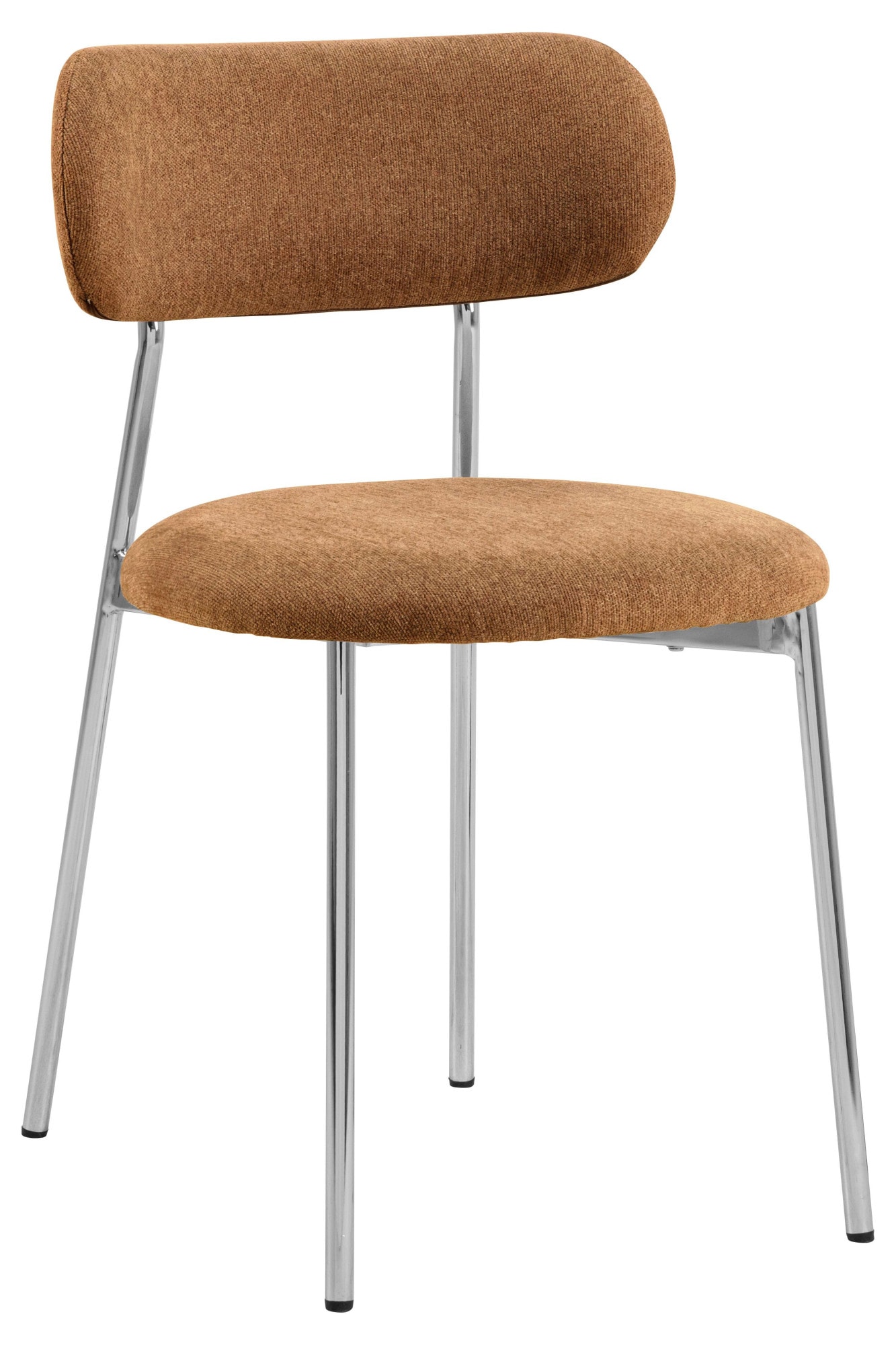 ACTONA GROUP Chaise de salle à manger »Lyric, Küchenstuhl, mit gepolsterter Sitzfläche« (Ensemble) 2 cuischaise, chenille, rétro-futuriste, structure acier chromé, FSC™