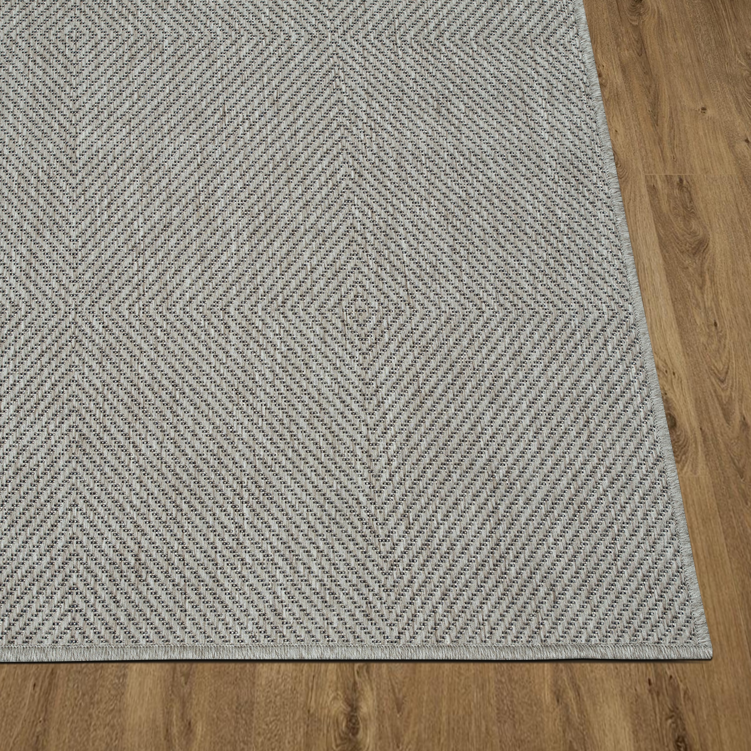 GOODproduct Tapis »Anna, auch als Läufer erhältlich« Rectangulaire 3 mm Höhe adapté intérieur et extérieur, aspect sisal, résistant aux intempéries et aux UV