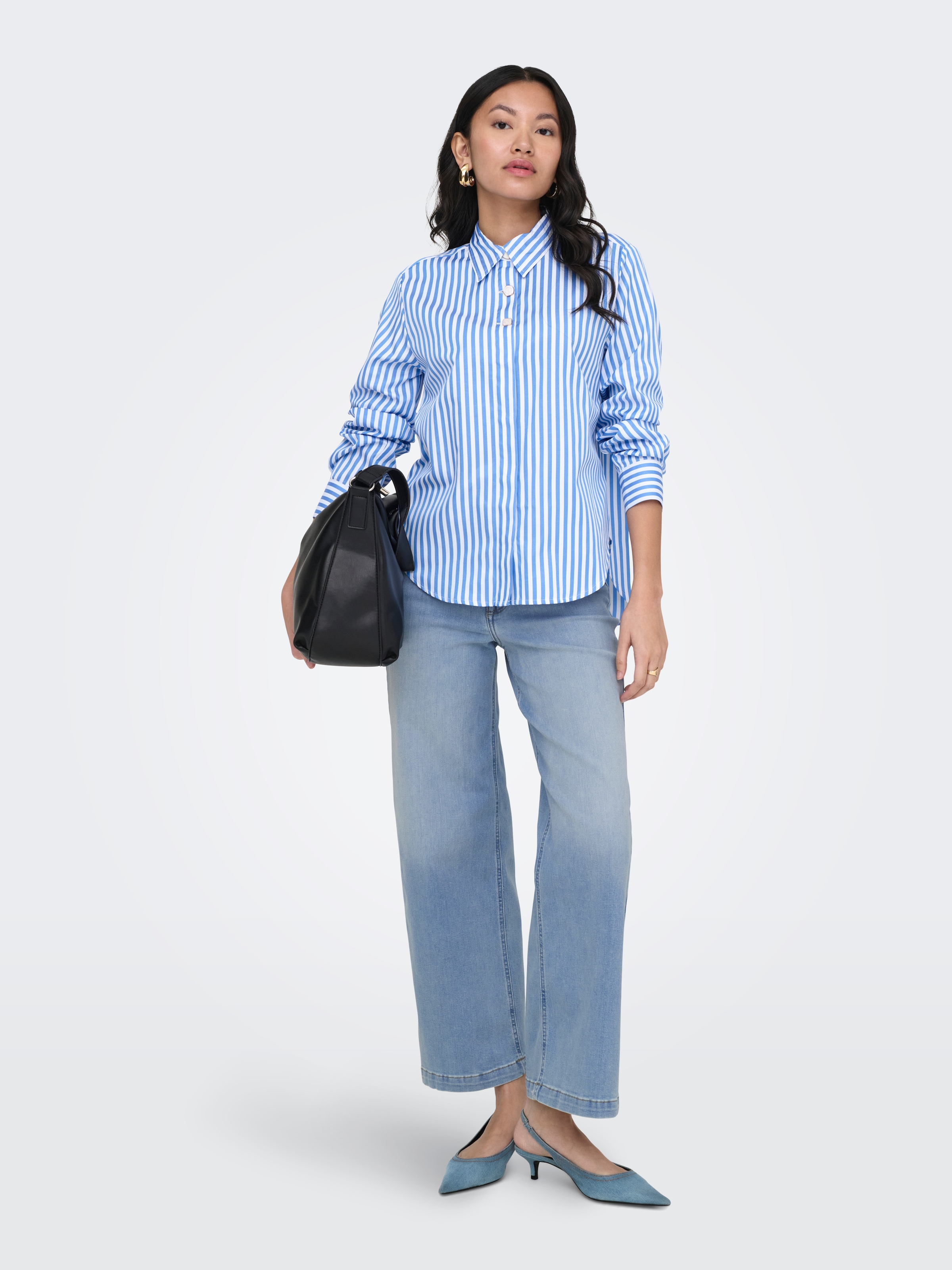 ONLY Jeans taille haute »ONLMADISON BLUSH HW CP WD DNM CRO371NOOS« large fit, longueur cheville libre