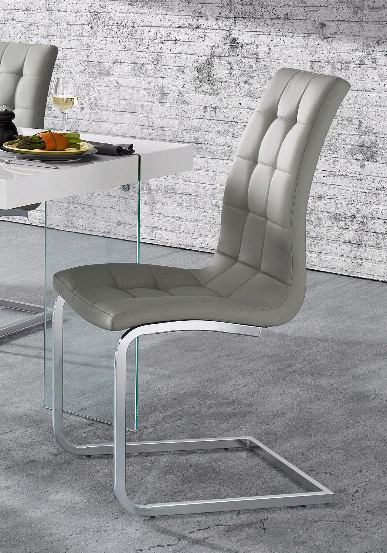 GOODproduct Chaise cantilever »Lola« (Set) 2 cuis2 oder 4 Stück, Bezug in Kunstleder oder Samtsoff, chrom Metallgestell