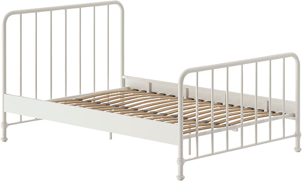 Vipack Metallbett »Bronxx, standfest gebaut, gradlinige Optik in zeitlosem Design« in 2 Grössen und verschiedenen Farben erhältlich,  inkl. Lattenrost, Mittelsteg und Fussstütze unter der Liegefläche