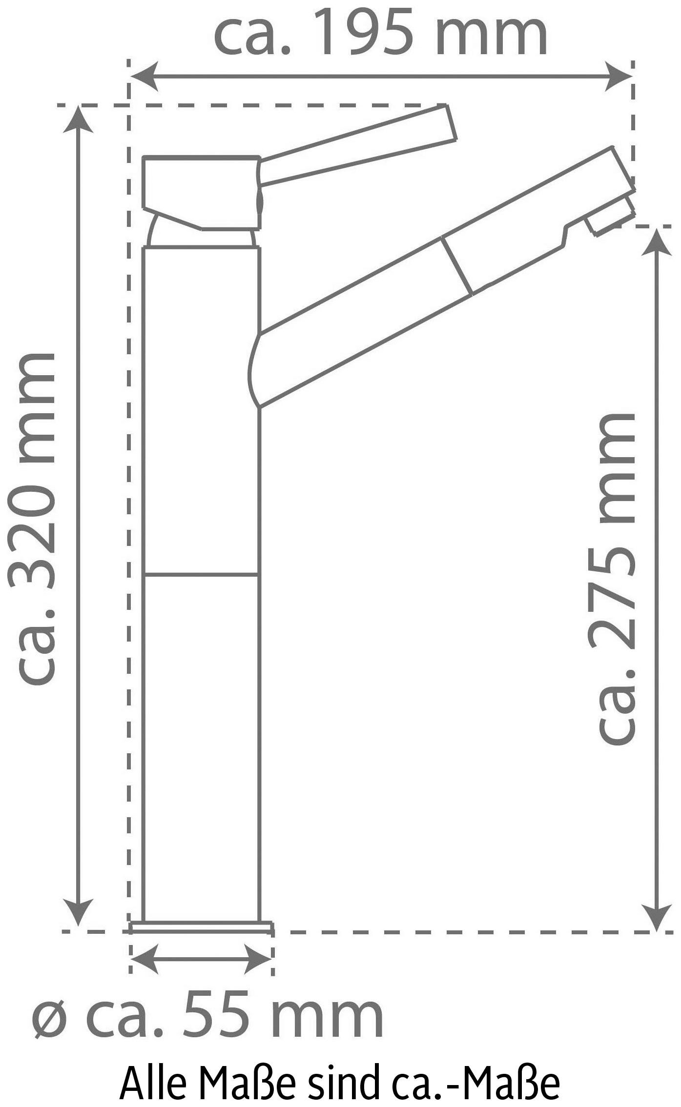 Schütte Waschtischarmatur »Cornwall« Design Wasserhahn Bad für Aufsatz-Waschbecken, Mischbatterie, Chrom