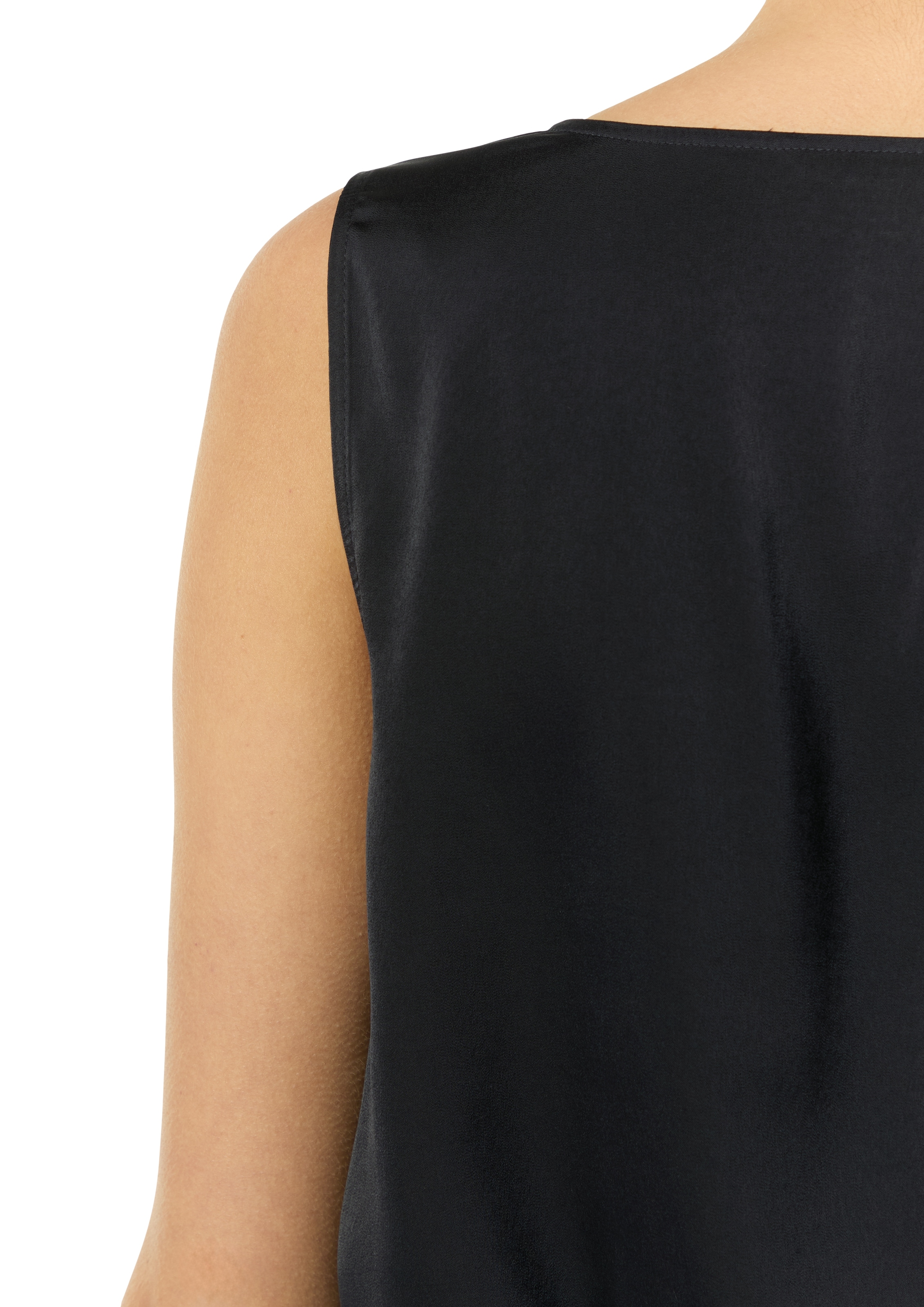 Comma Blusentop mit Wasserfall-Ausschnitt