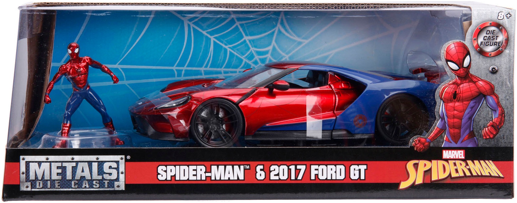 JADA Voiture-jouet »Marvel Spiderman 2017 Ford GT 1:24«