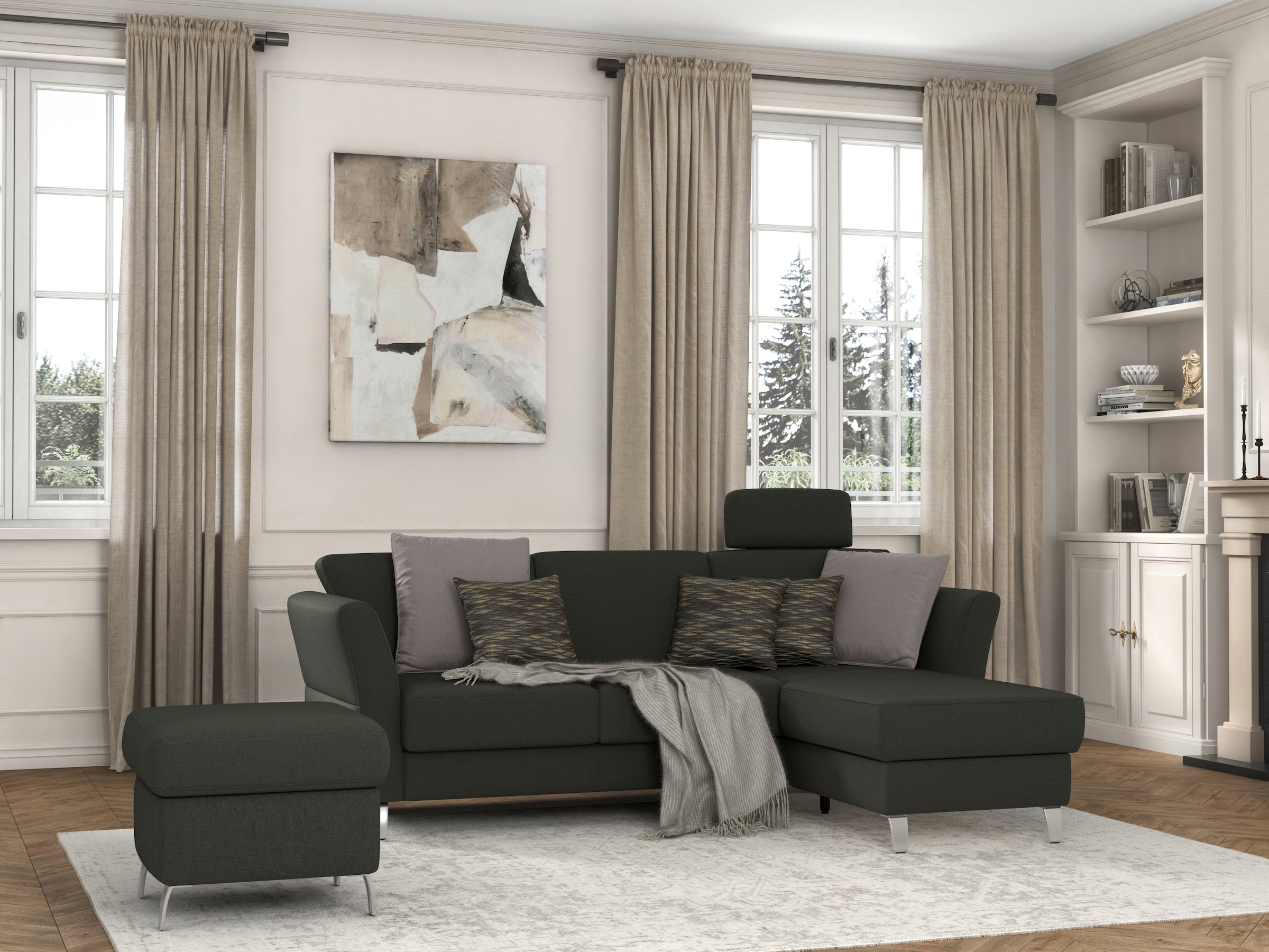sit&more Stauraumhocker »Visby« auch erhältlich in dem mit Wasser zu reinigendem "Soft clean" Bezug