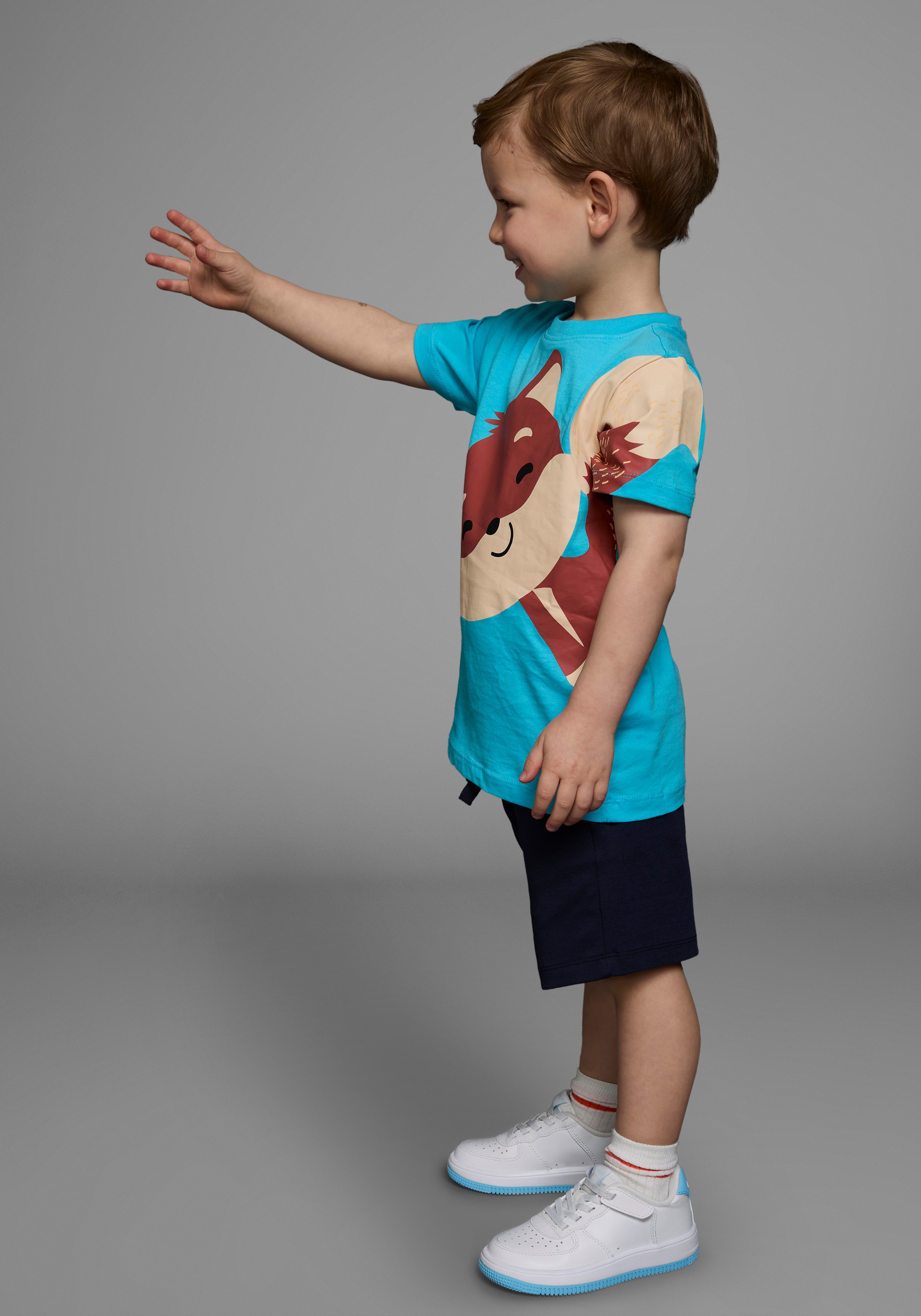 KIDSWORLD T-shirt & short »2tlg. Set T-Shirt + Sweatbermudas« Set, 2, 2 FUCHS - Print