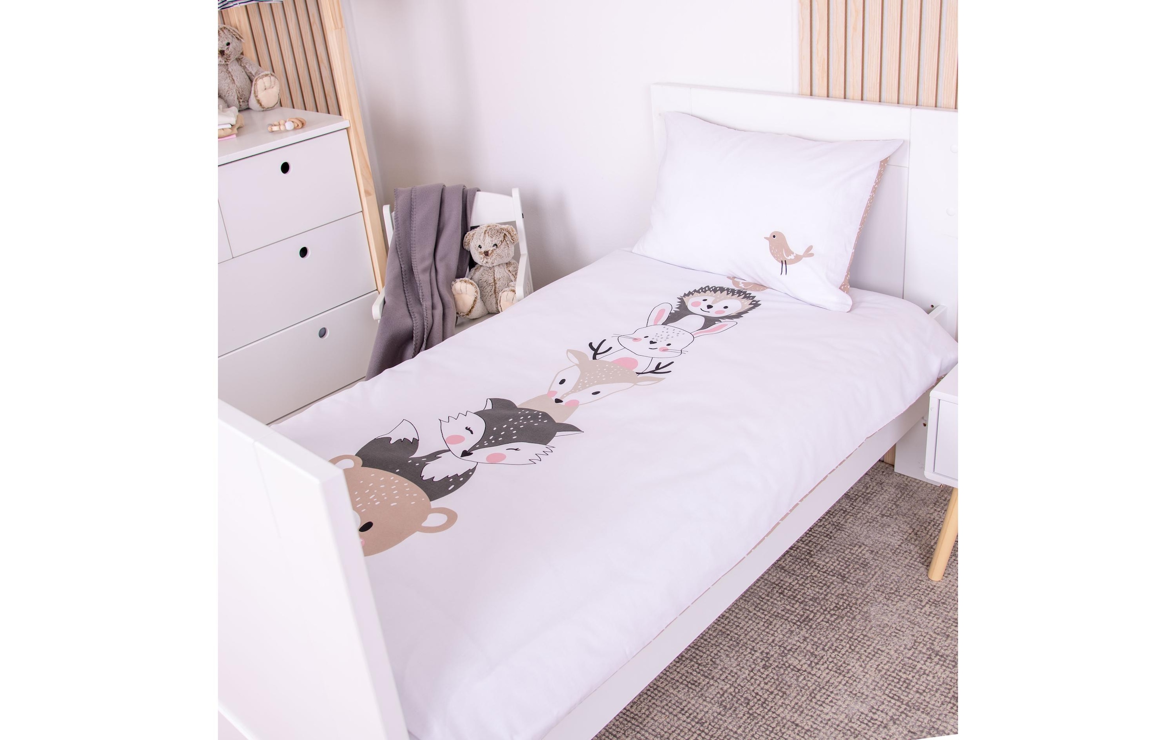 Herding Linge de lit pour enfants »babybest Woodland Crew« 1 mit Wendefunktion