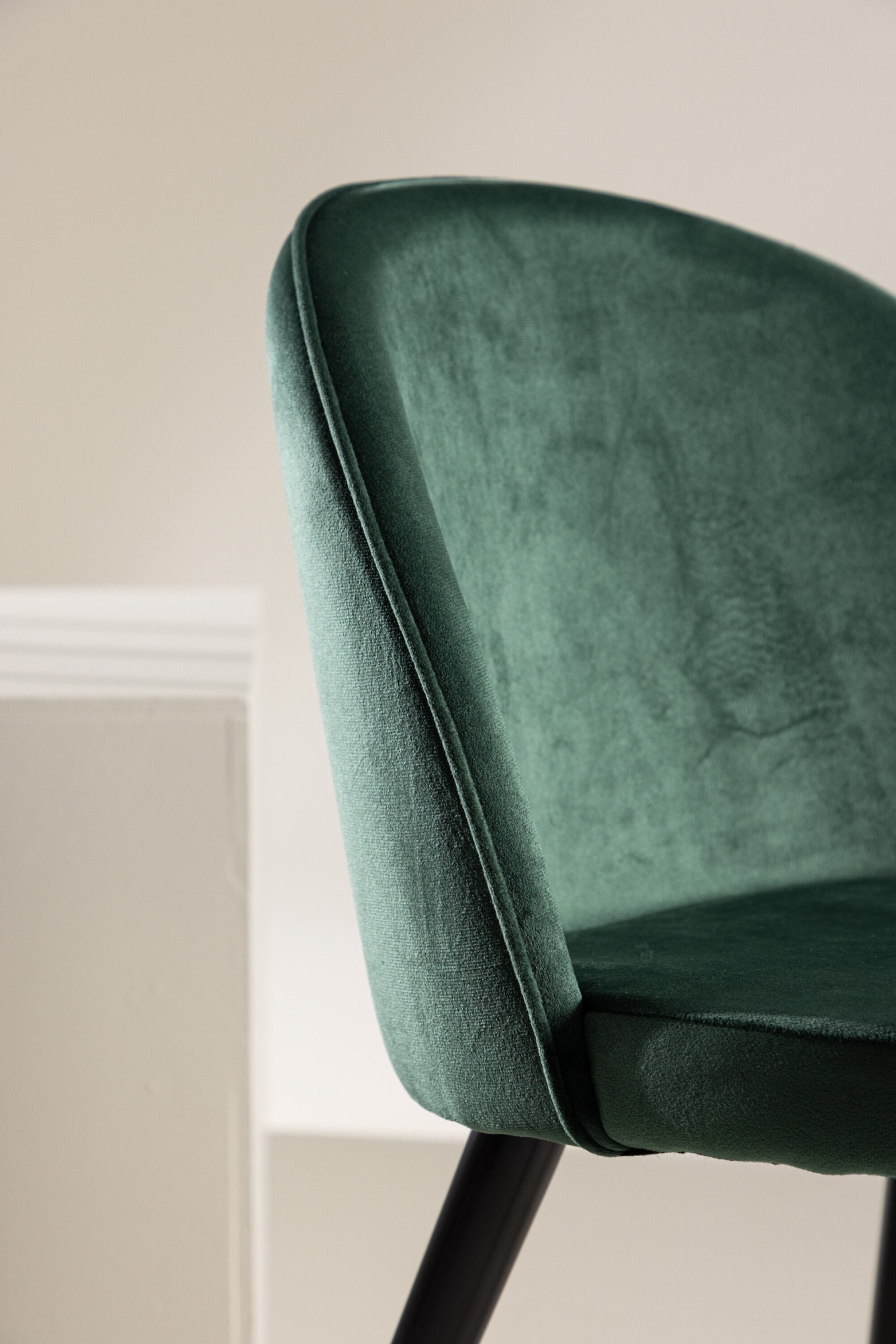 Venture Home Chaise de salle à manger »Velvet, 2er-Set Esszimmerstühle mit Samtbezug, 150 kg belastbar« () 2 cuischaise rembourrée, revêtement doux, pieds en métal, arrondi