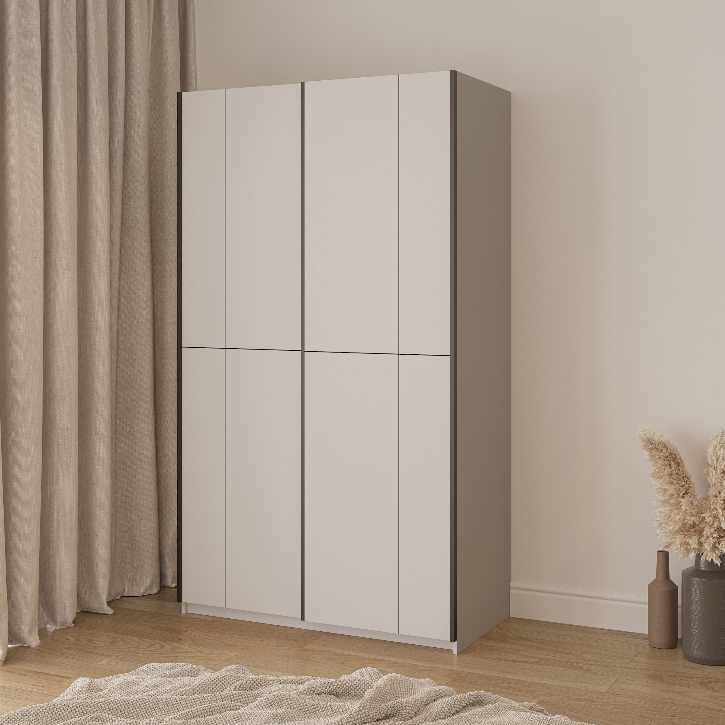 Home affaire Armoire à portes coulissantes »Cube Garderobenschrank incl.kompletter Innenausstattung« Moderner Kleiderschrank, Schiebetürenschrank, Garderobe