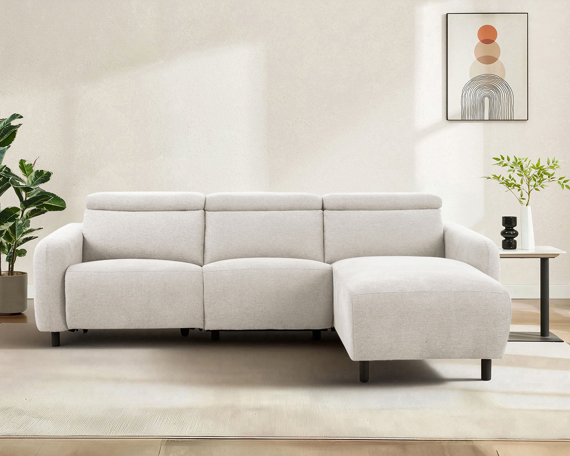 GOODproduct Canapé d'angle »SKAANE Struktur, L-Form, 274 cm, manuelle/elektrische Relaxfunktion,« 274 cm, mit Kopfteilverstellung und man. oder elektr. Relaxfunktion