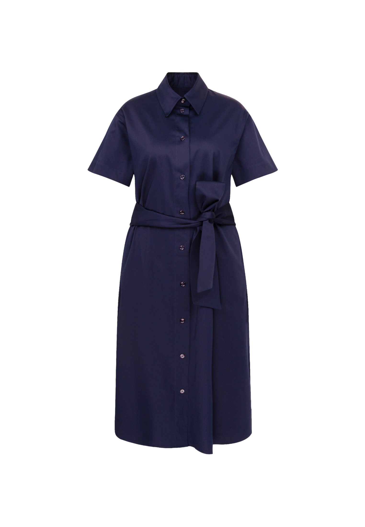 seidensticker Sommerkleid »Schwarze Rose« Kurzarm Kragen Uni