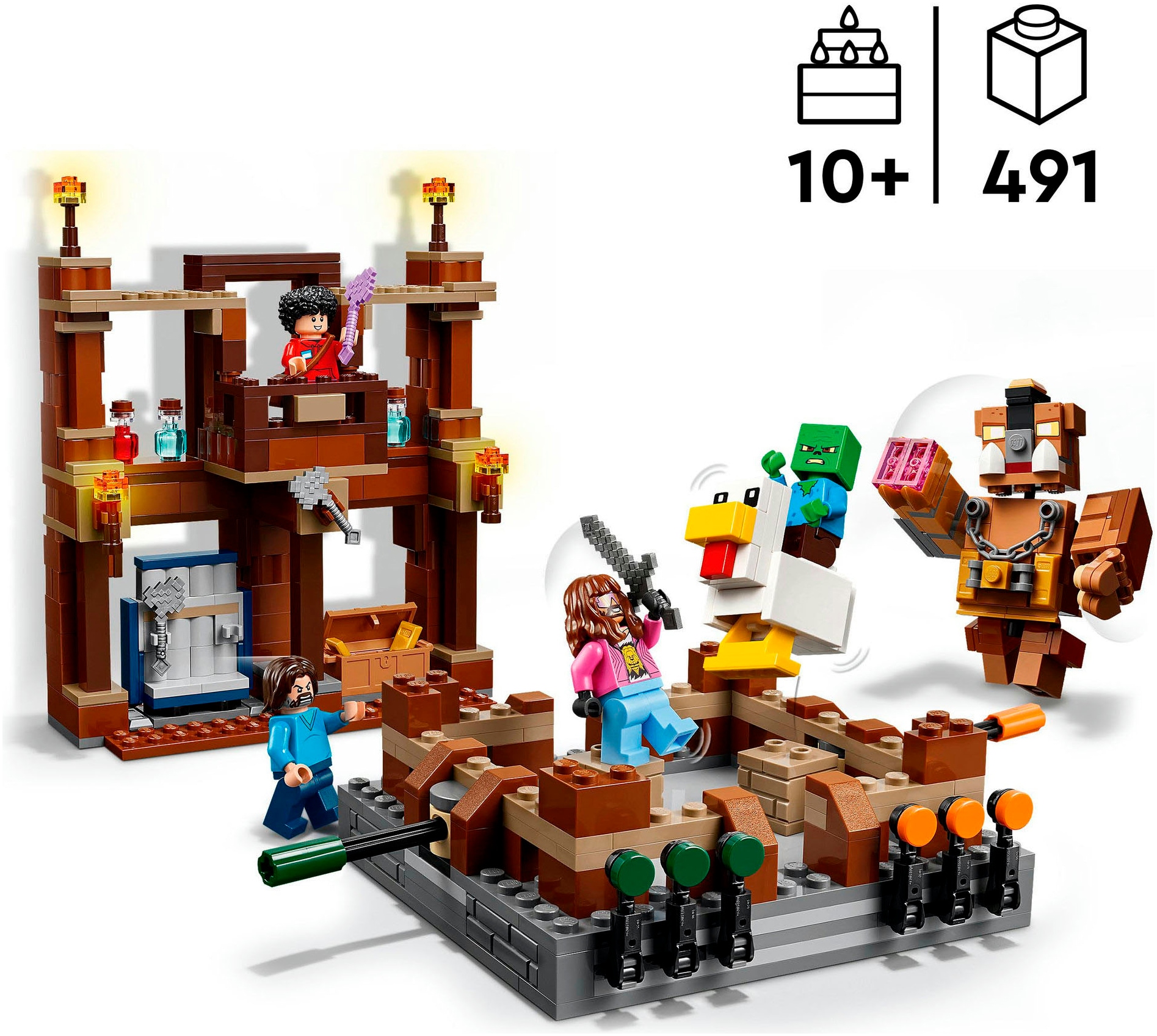 LEGO® Konstruktionsspielsteine »Waldanwesen mit Boxring (21272), LEGO® Minecraft« Made in Europe