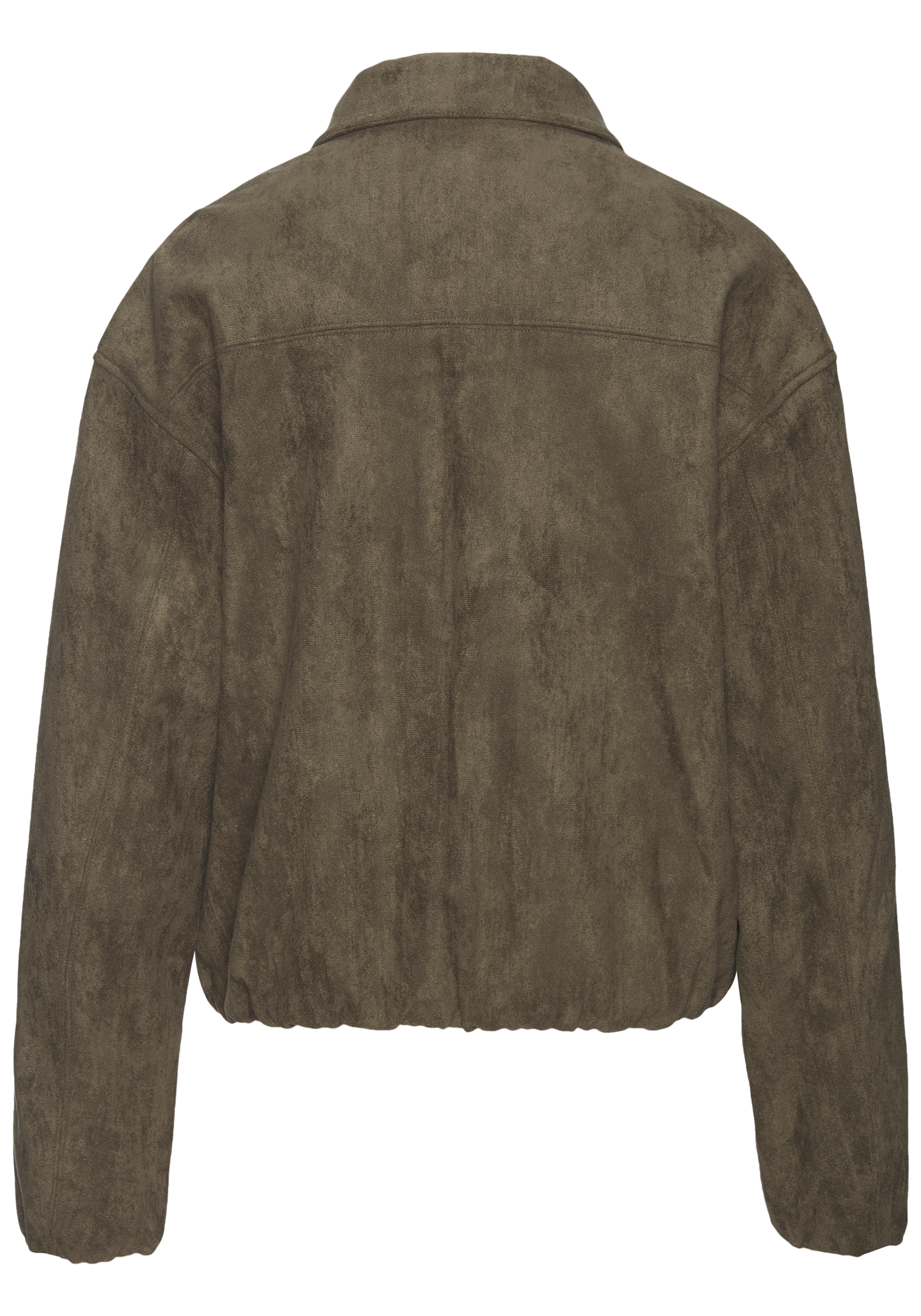 French Connection Lederimitatjacke »in Veloursleder-Optik mit verdecktem Reissverschluss vorne, Oversize«