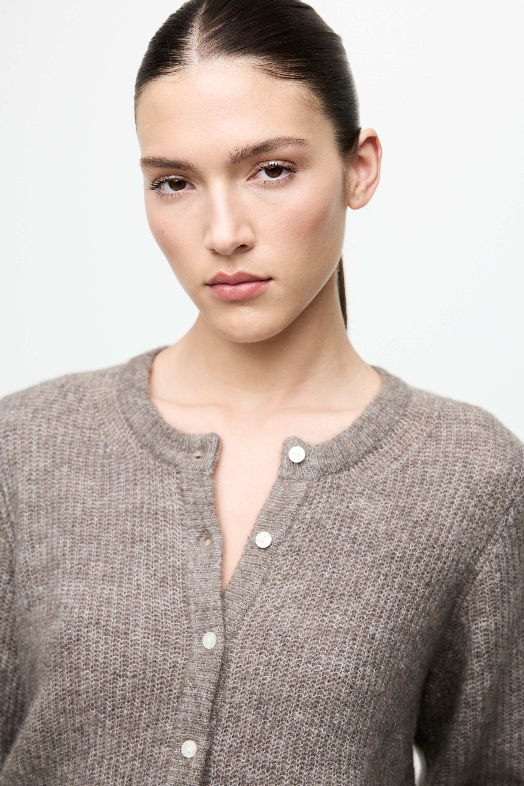 Vila Veste en tricot »VILORY O-NECK L/S KNIT CARDIGAN-NOOS« Materialmix, regular fit