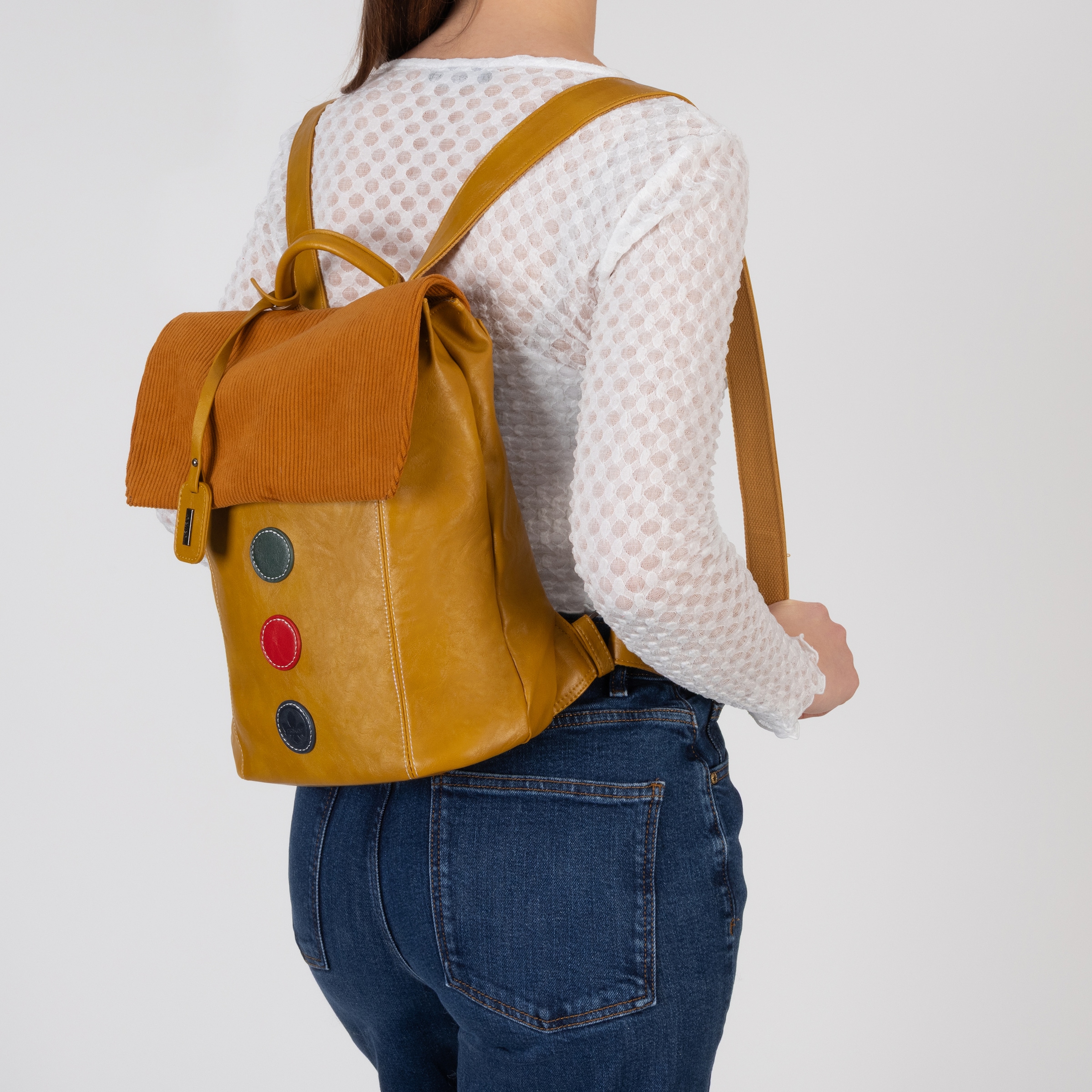 Rieker Sac à dos de ville Sac à dos de loisirs, sac à dos shopping avec accents colorés