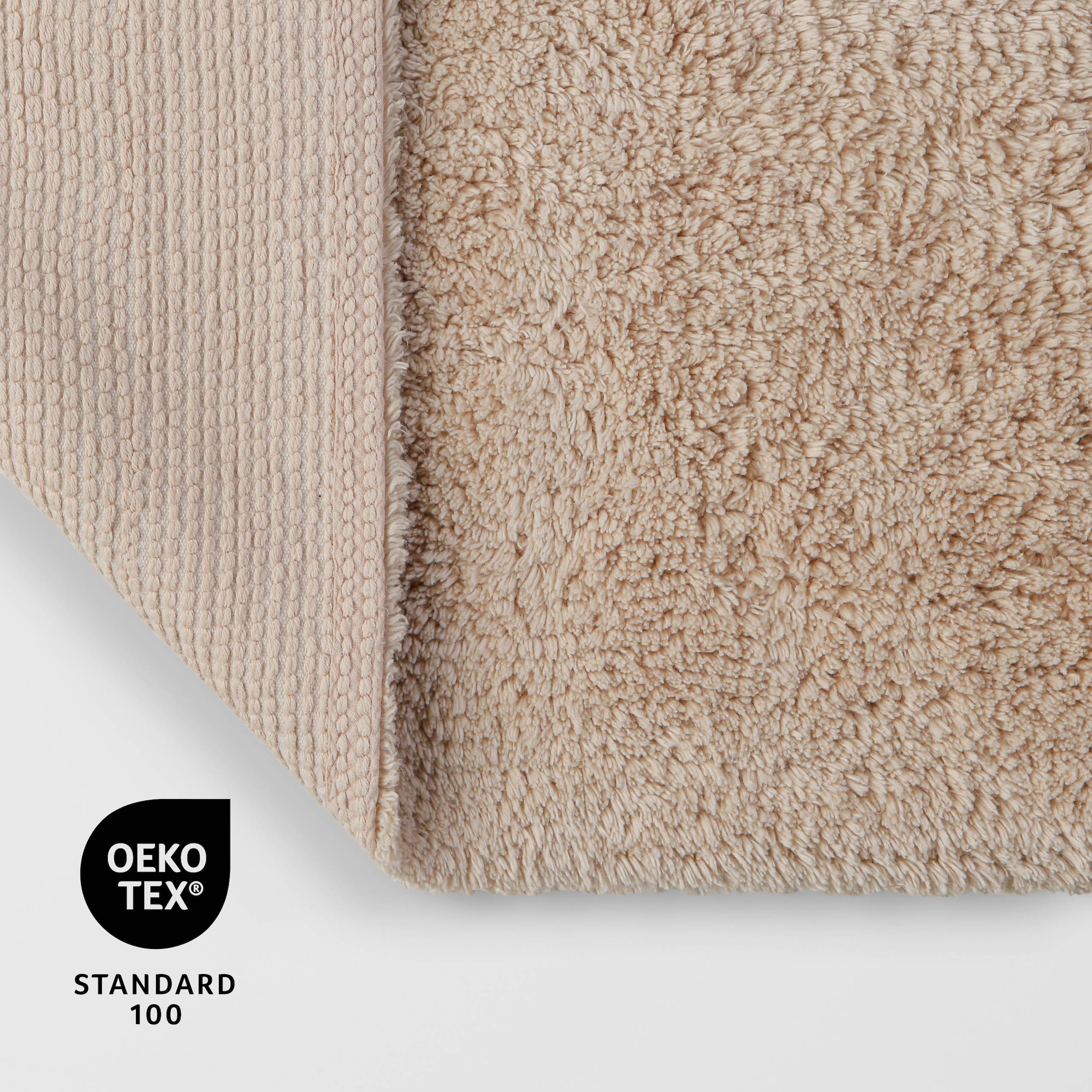 GOODproduct Tapis de bain »Selenne« Höhe 20 mm revêtement antidérapant compatible chauffage au sol Tapis de bain, tufté, moderne, uni, antidérapant, moelleux, coton