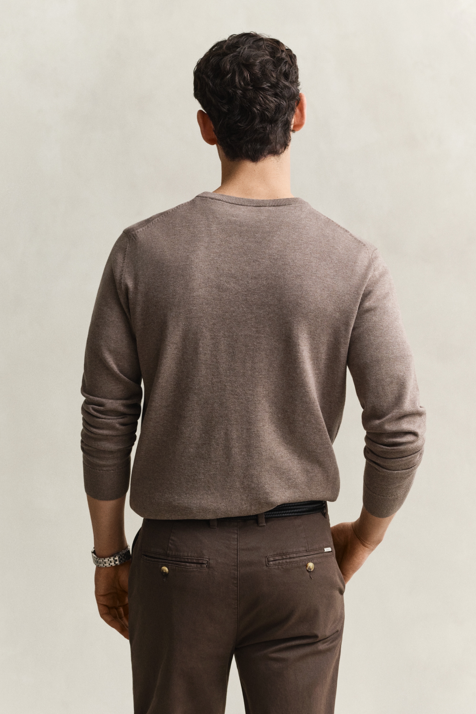 Gant Pull à col rond »CLASSIC COTTON« Coupe régulière avec col rond