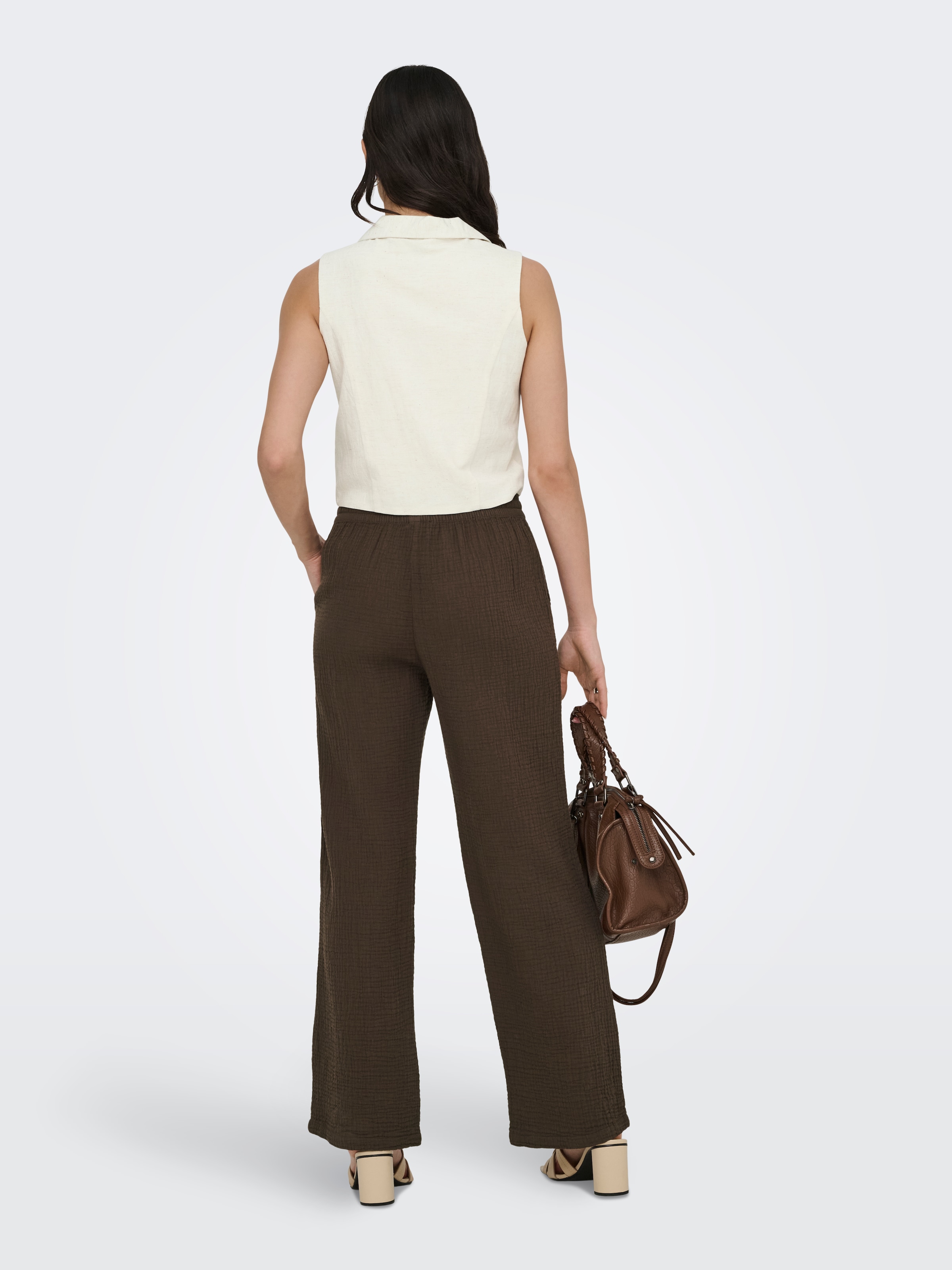 JDY Anzugweste »JDYMILAN LINEN S/L WAISTCOAT TLR« mit Leinen