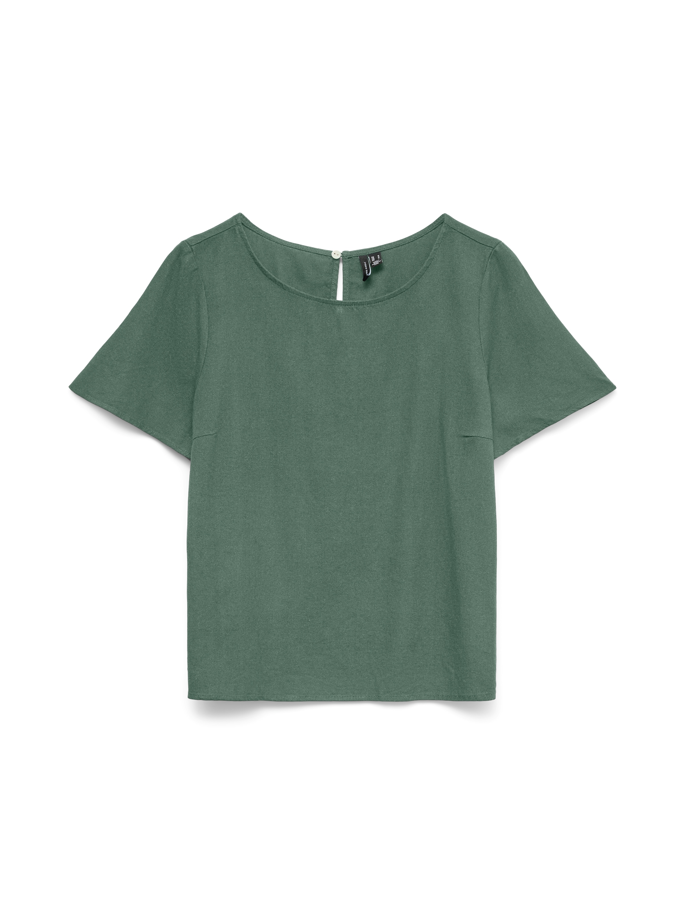 Vero Moda Chemisier »VMMYMILO SS O-NECK TOP WVN GA« mit Leinen