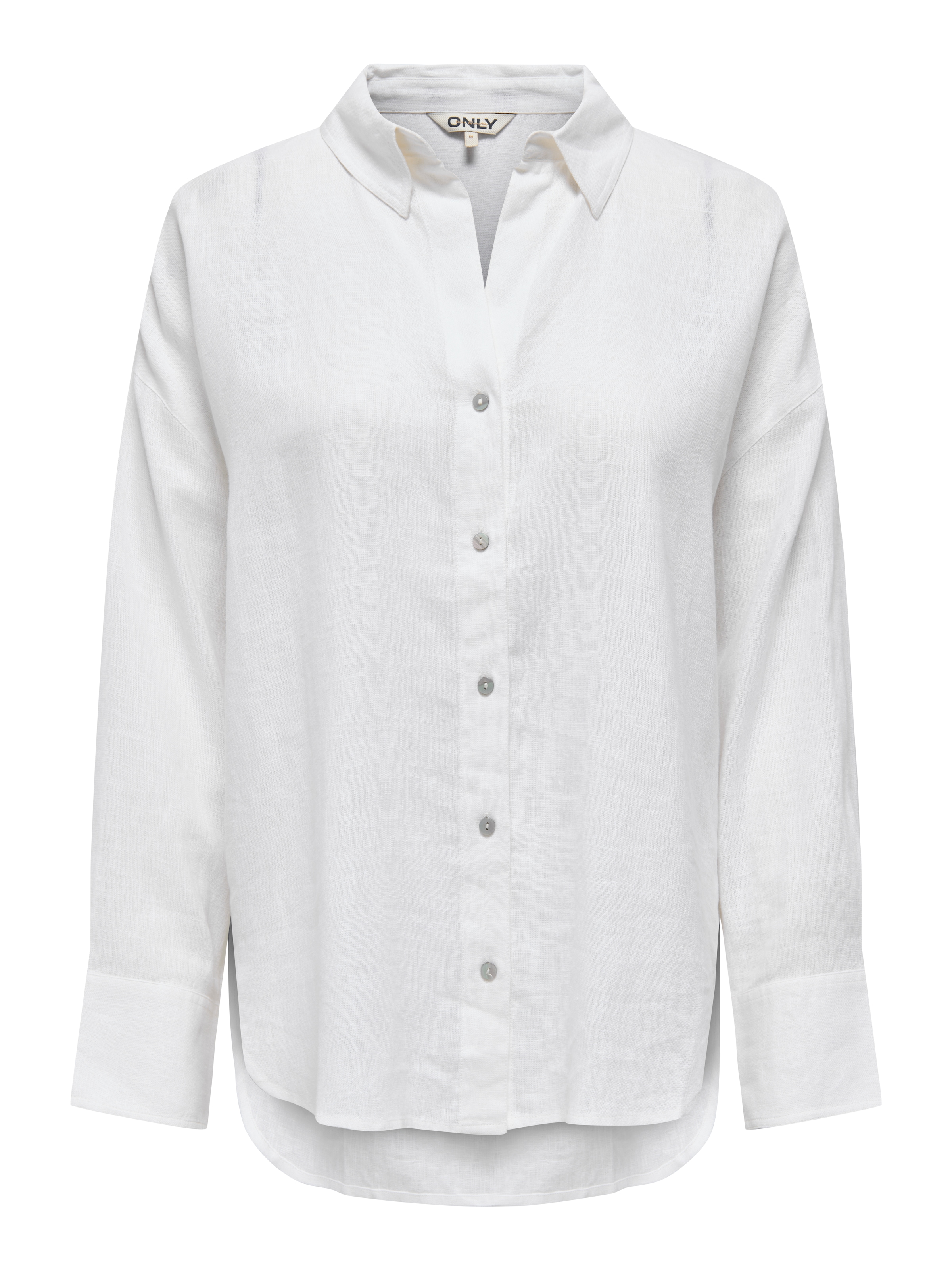 ONLY Blouse chemise »ONLBRUXELLES V- LS LIN BL SHIRT PNT NOOS« avec lin