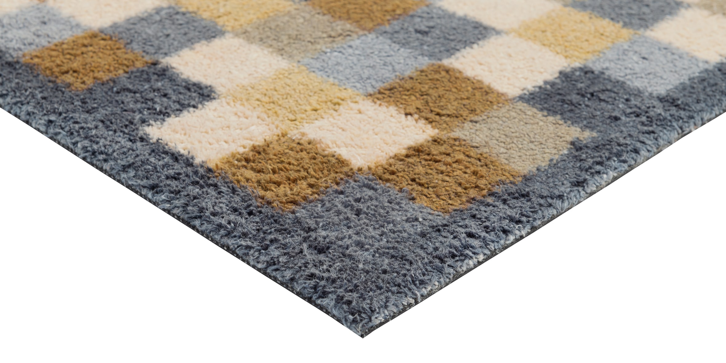 Turtle Mat Tapis de sol »und Läufer Neutral Squares« Rectangulaire 9 mm Höhe