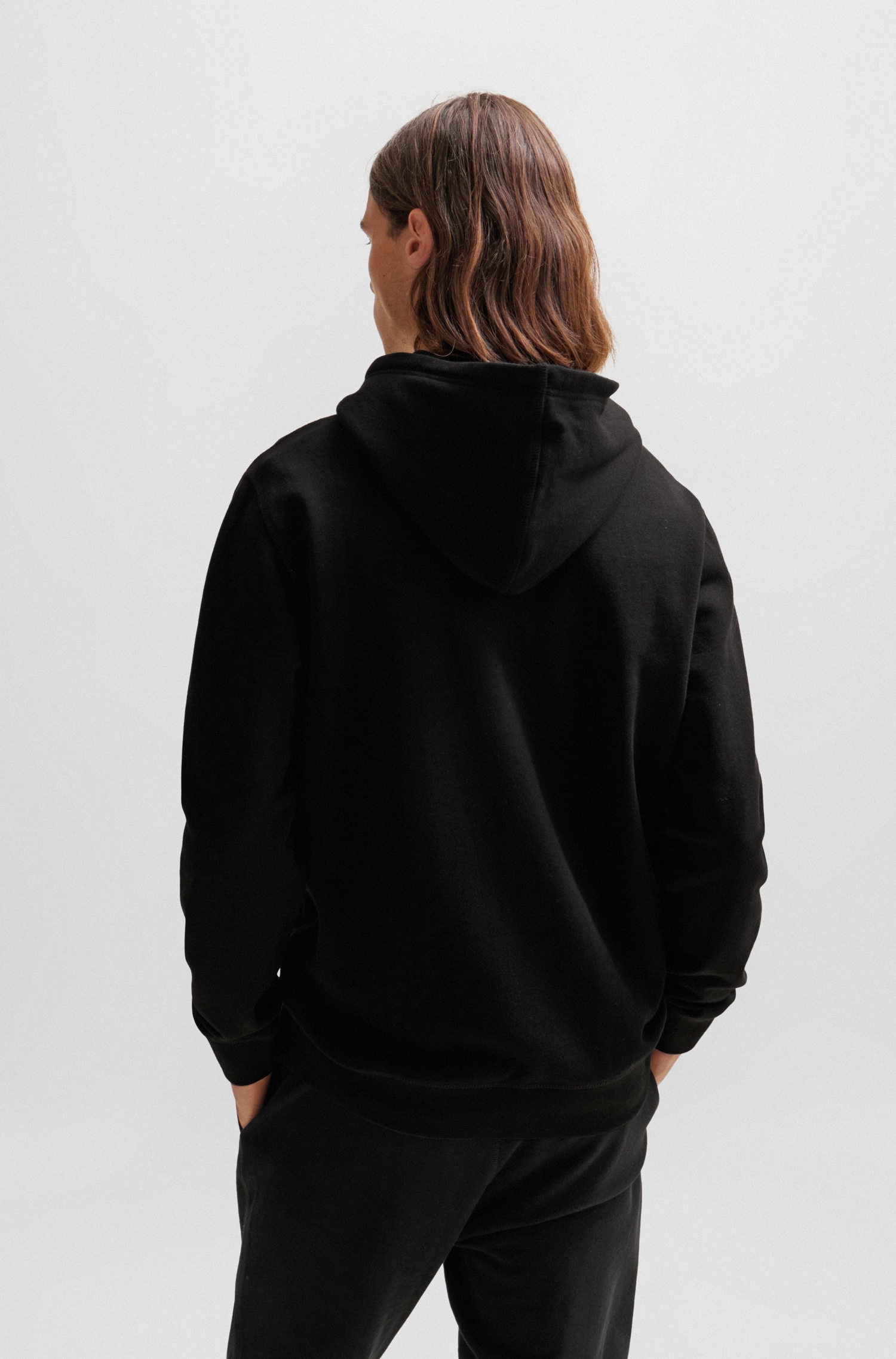 BOSS ORANGE Sweat à capuche »Wetalk«, mit gesticktem BOSS Markenlabel
