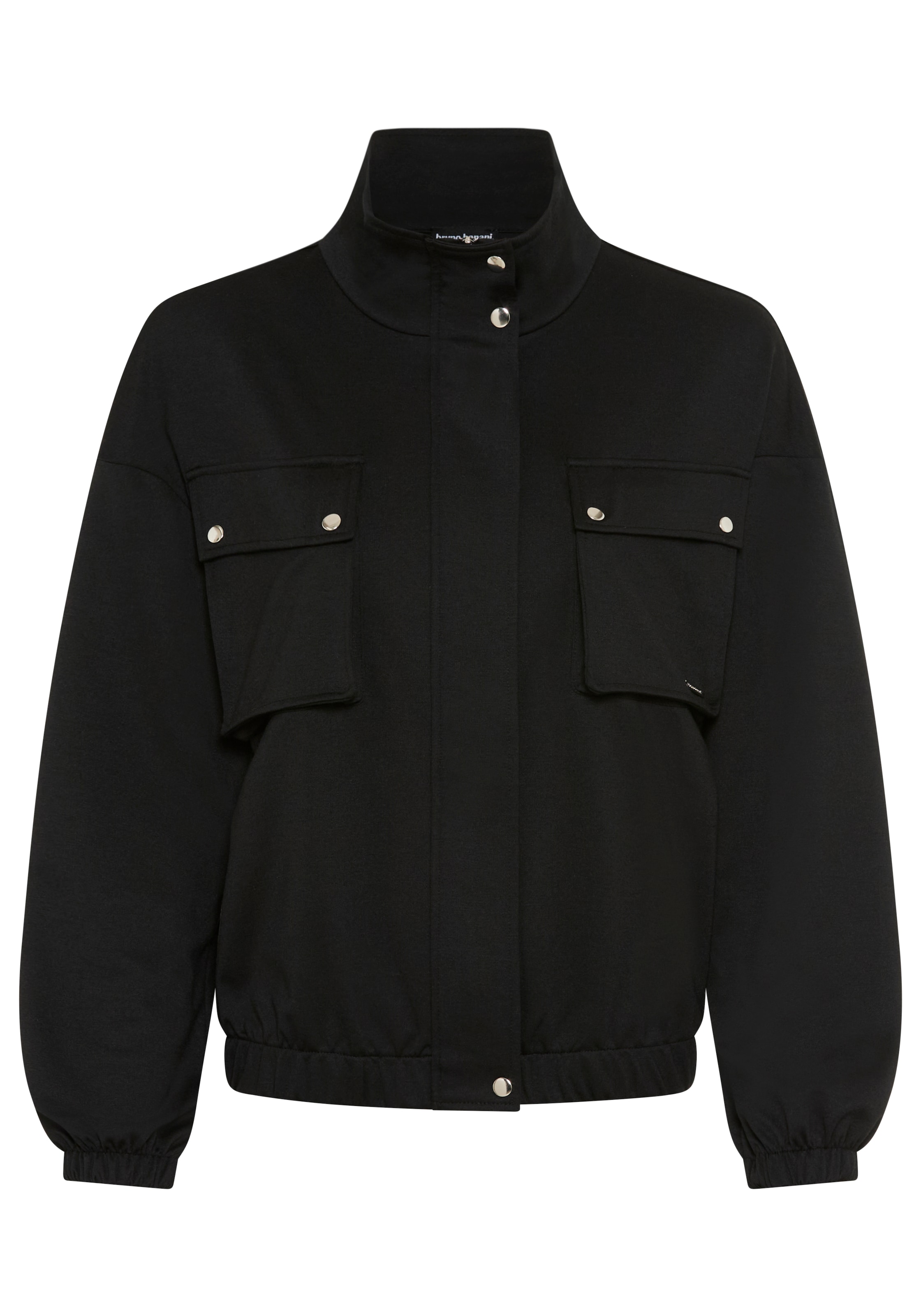 Bruno Banani Veste sweat »in modischer Blouson-Form« et boutons élégants, coupe mi-longue, avec col montant
