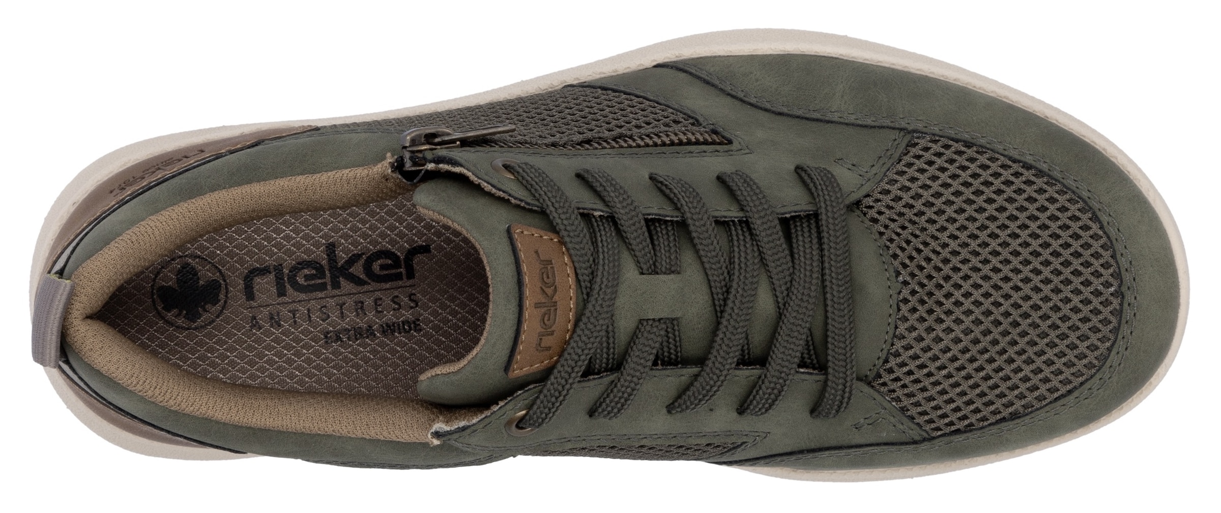 Rieker Sneaker  , Halbschuh, Freizeitschuh, Schnürschuh mit seitlichem Reissverschluss