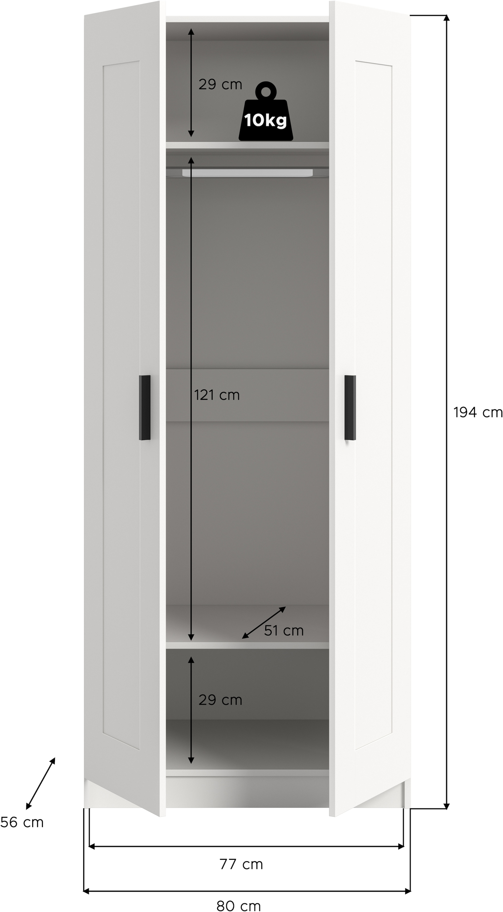 Home affaire Armoires à vêtements »Farmsen, TOPSELLER!, Schlafzimmerschrank, Garderobe, Schrank« in verschiedenen Grössen und Ausführungen erhältlich,  Kleiderschrank, Schlafzimmer, Garderobenschrank, Flur