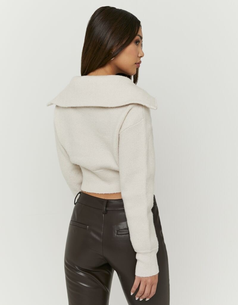 Tally Weijl Strickjacke »SCAPEAJANI2« Materialmix, cropped