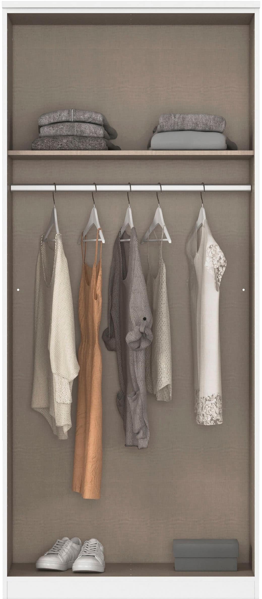 rauch Kleiderschrank »Schrank Garderobe Garderobenschrank Putzschrank Wäscheschrank TORRENT« Breiten 91/136/181 cm, Höhe 210 cm,  optional Aussenschubladen und Spiegel, viel Stauraum MADE IN GERMANY