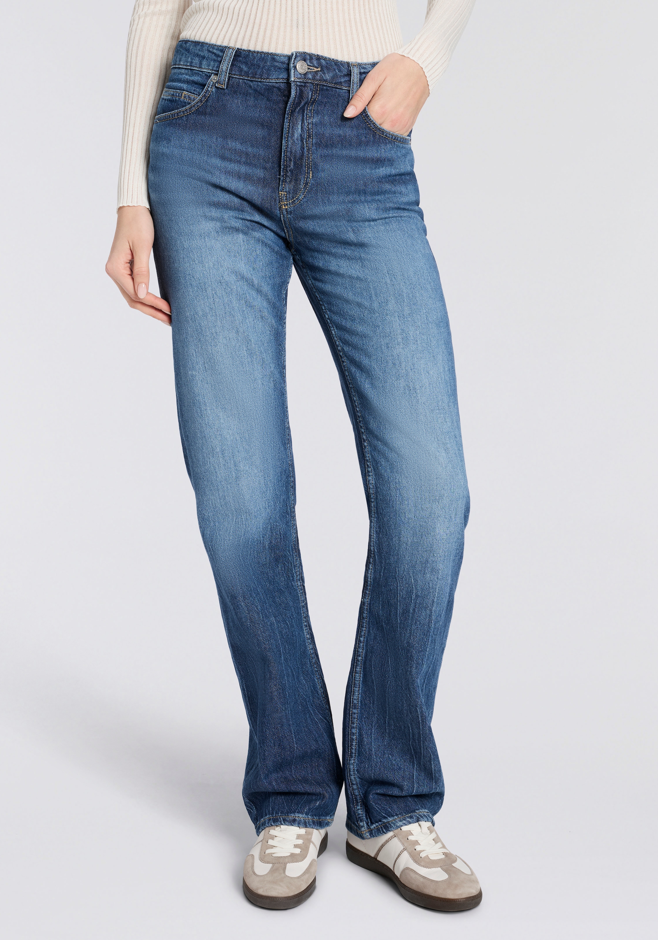 BOSS ORANGE Straight-Jeans »ADA HR 13.0 Premium Damenmode« High Rise, locker geschnitten