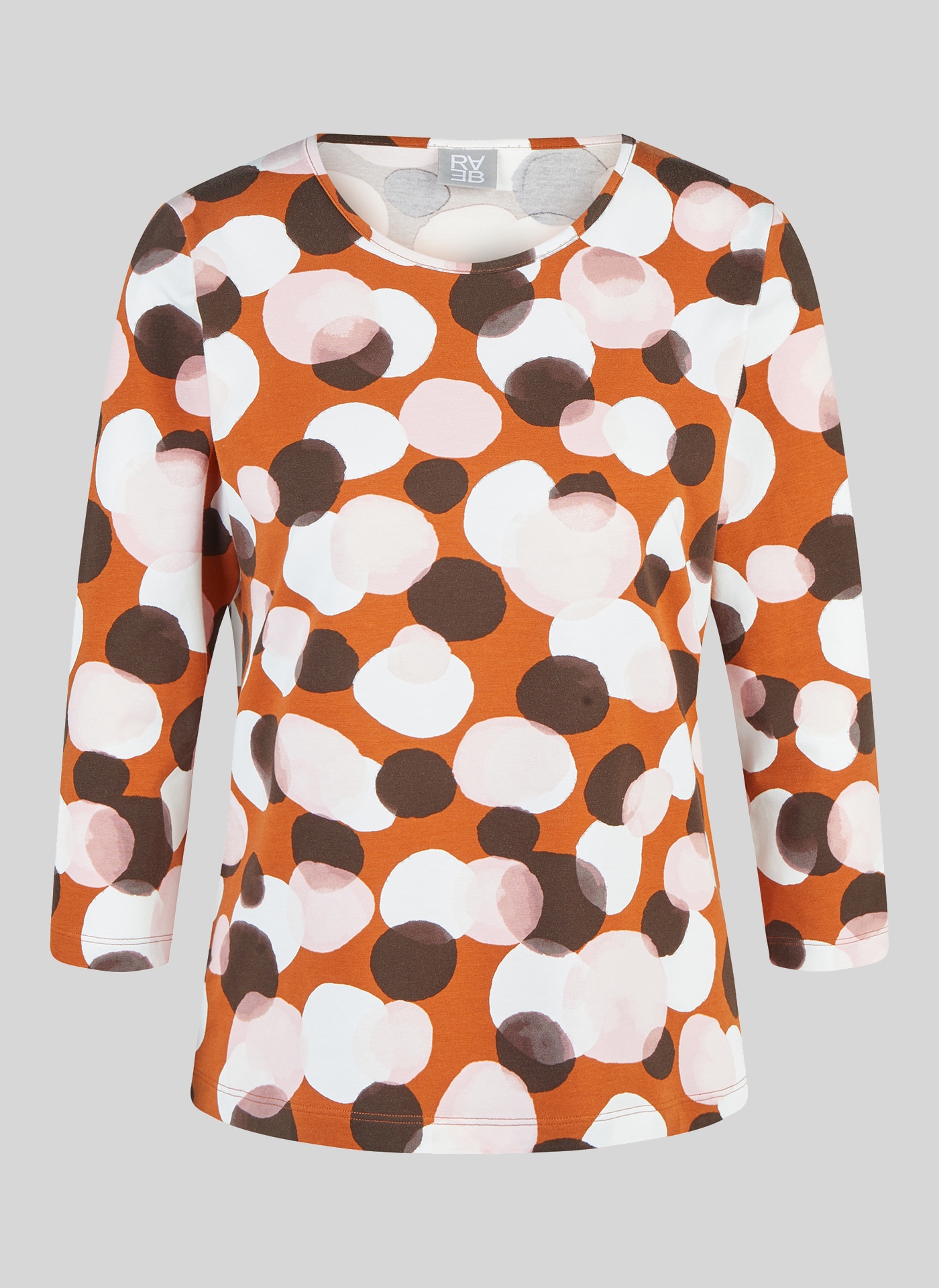 Rabe T-shirt à manches 3/4 mit Allover-Muster