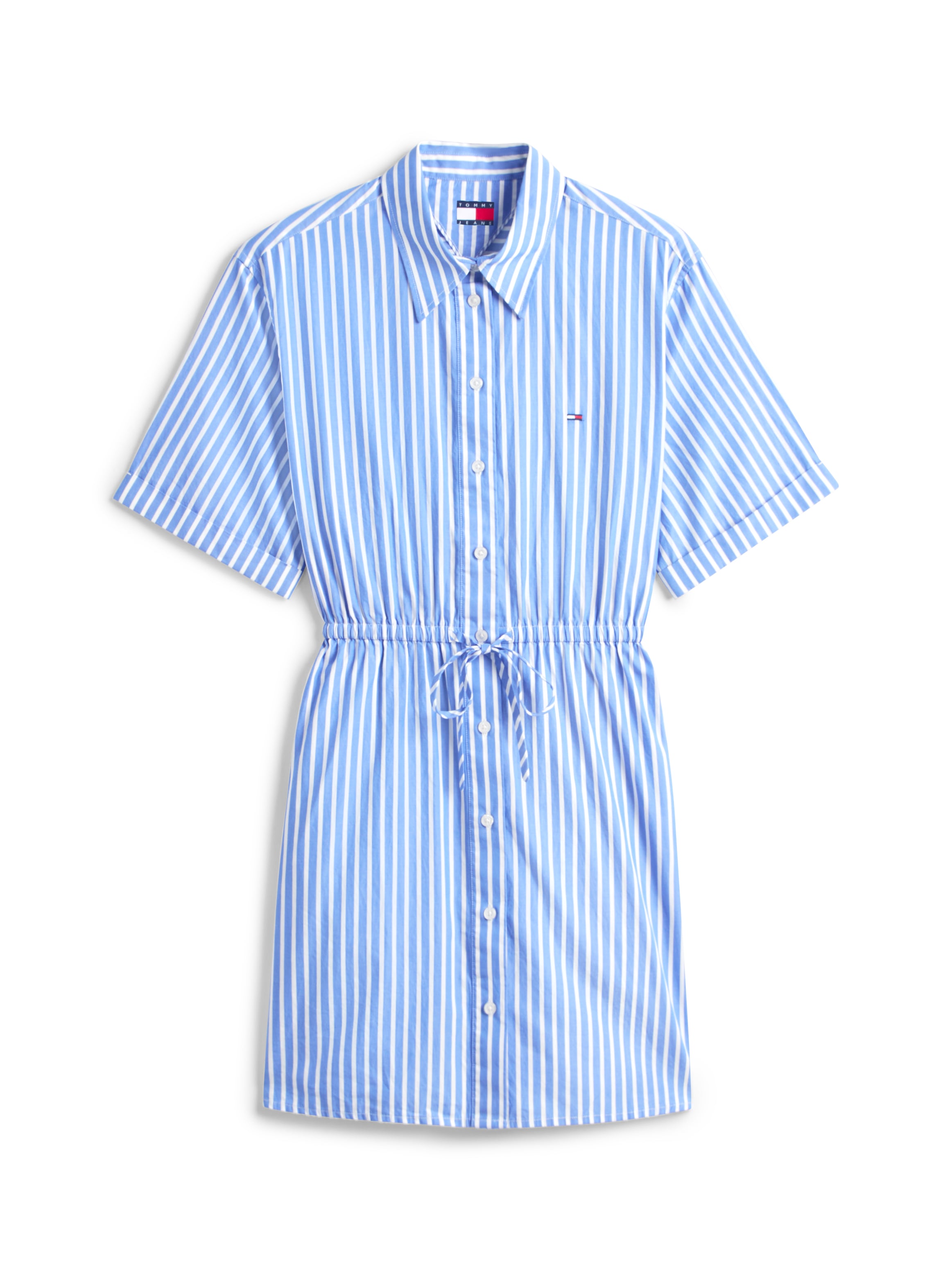 Tommy Jeans Robe chemisier »TJW MINI STRIPE SHIRT DRESS« Poches pour les mains avec ceinture à nouer à la taille, coupe décontractée