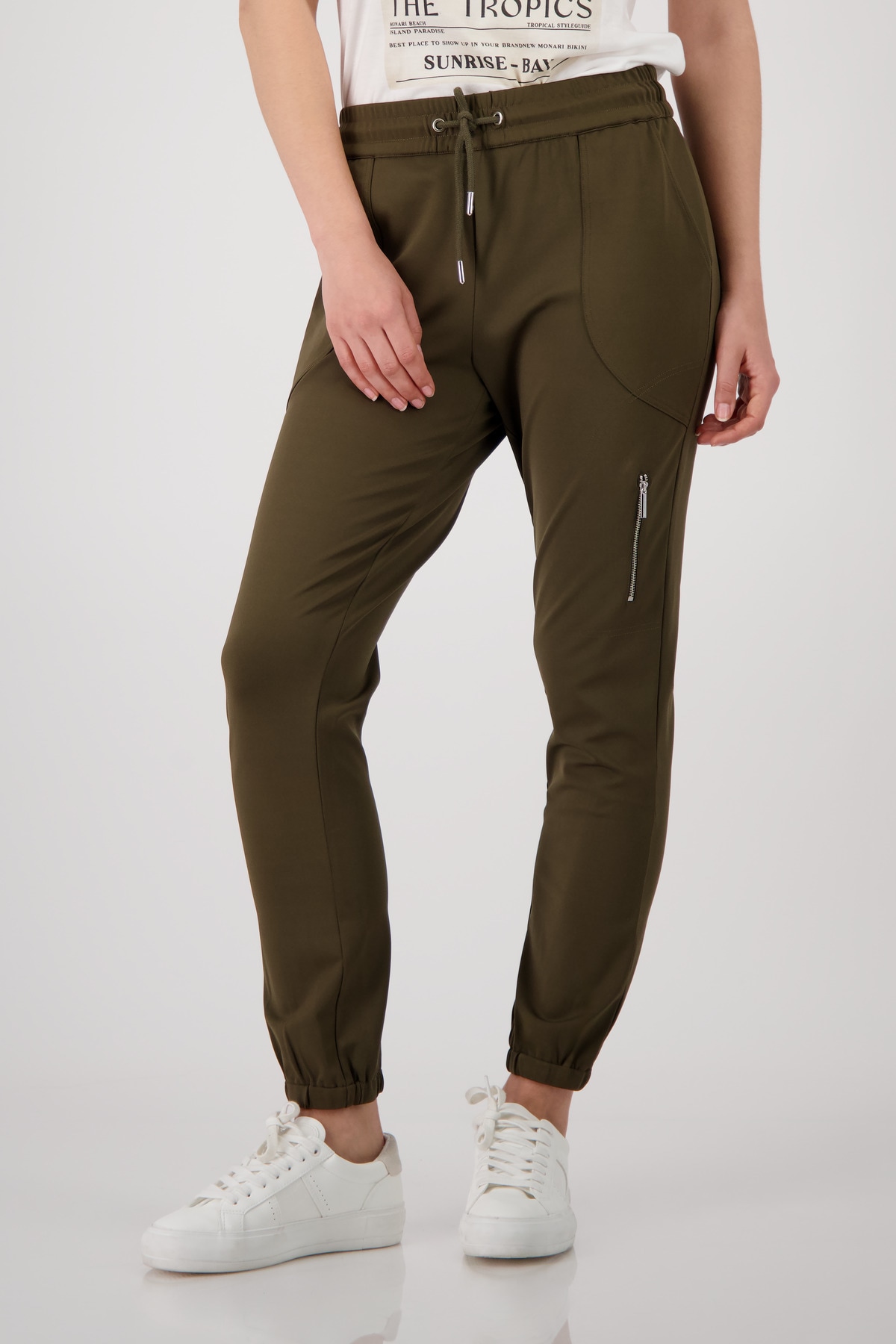 Monari Pantalon de jogging »Hose Jill Basic«  Regular fit mit Reissverschlusstasche